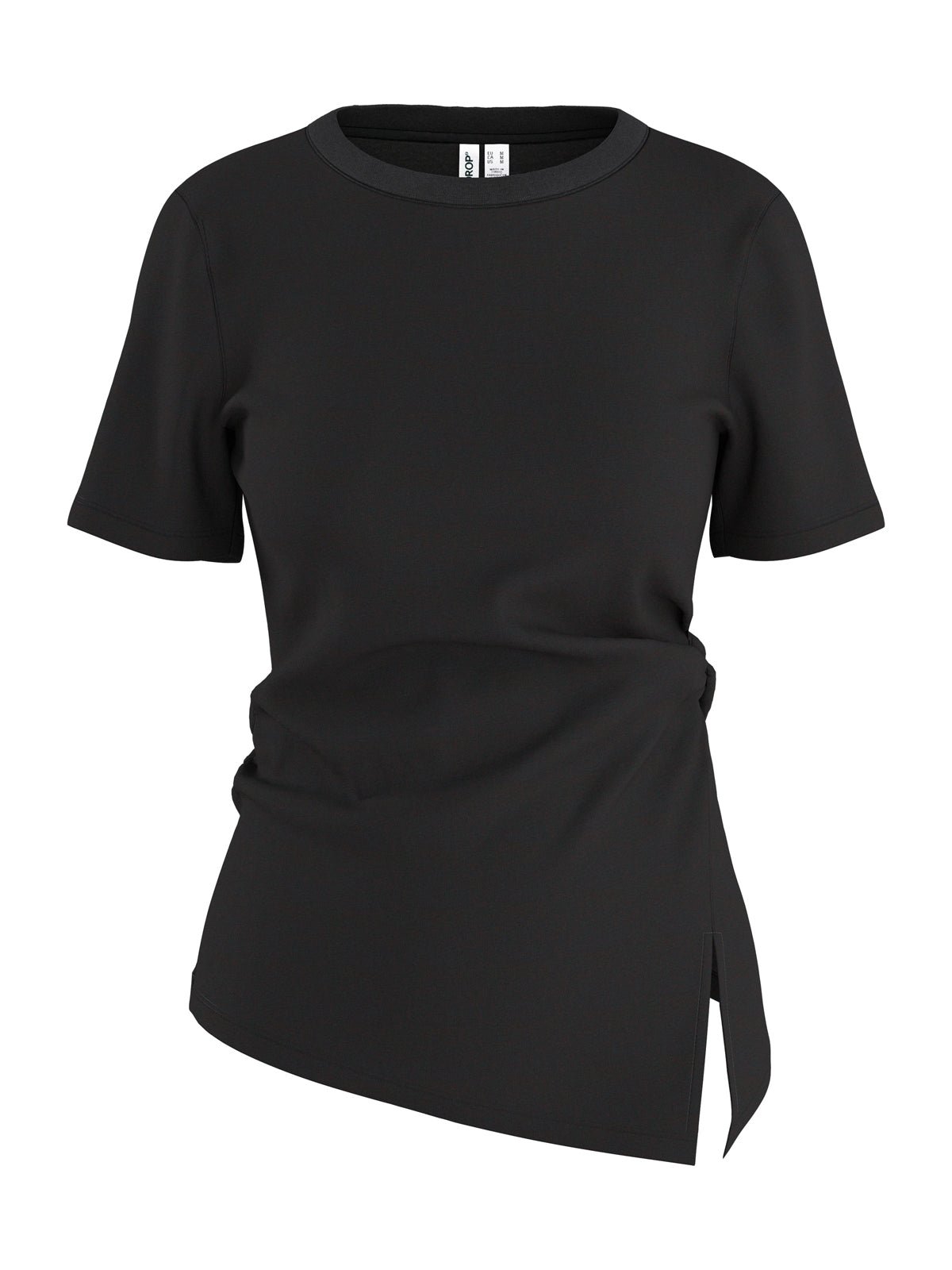 Draped T-Shirt Black - Glebe Fashion