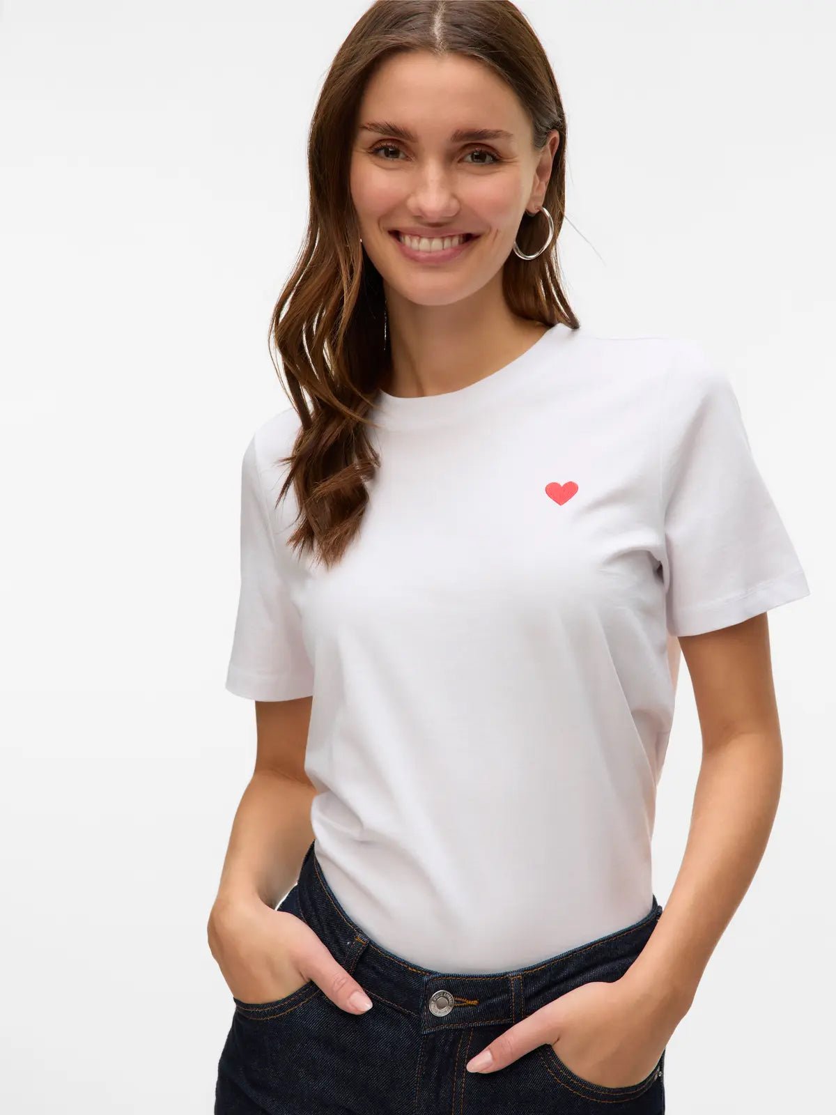 Embroidered Heart T-Shirt | More Colours - Glebe Fashion