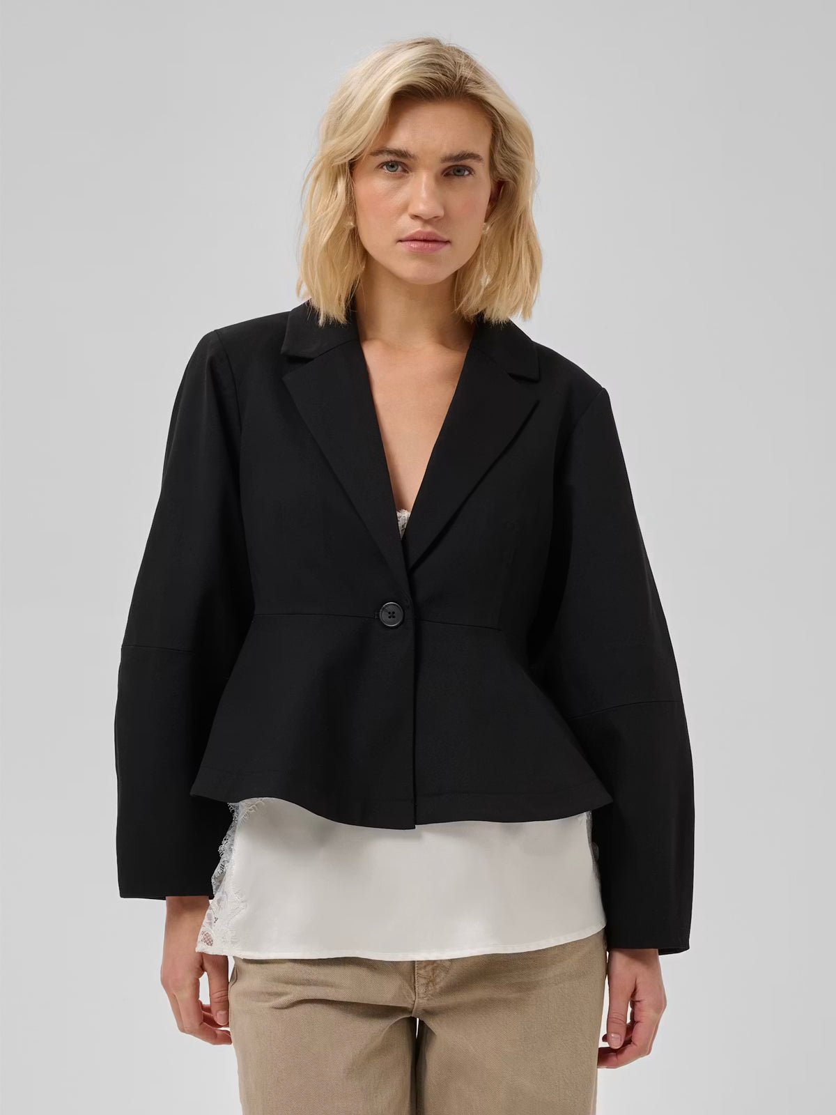 Evie Blazer In Black - Glebe Fashion