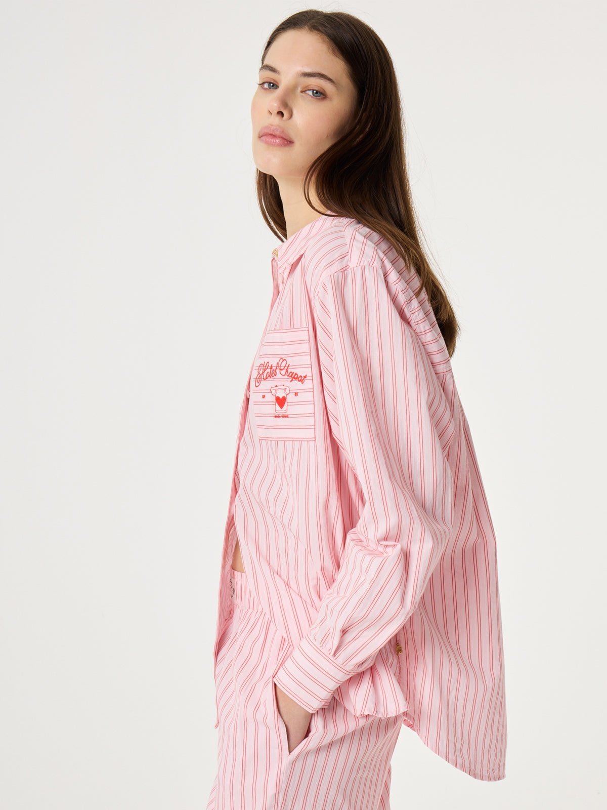 Fabienne Chapot Alex Pink Stripe Blouse - Glebe Fashion