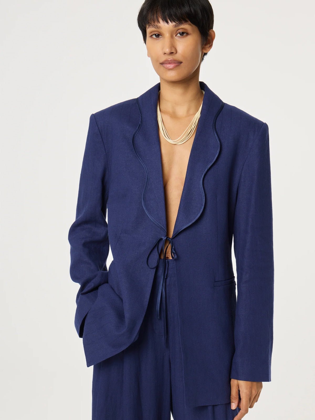 Fabienne Chapot Millor Blazer Maritime Blue - Glebe Fashion