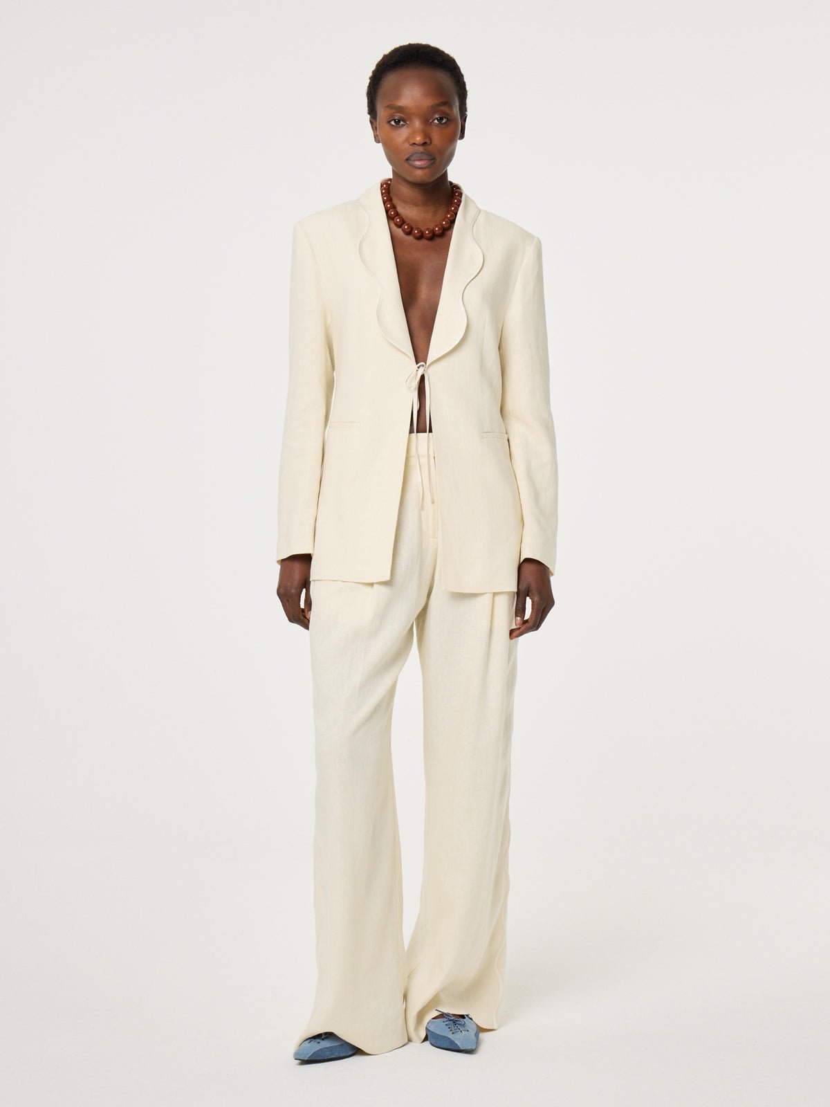 Fabienne Chapot Millor Blazer Warm White - Glebe Fashion