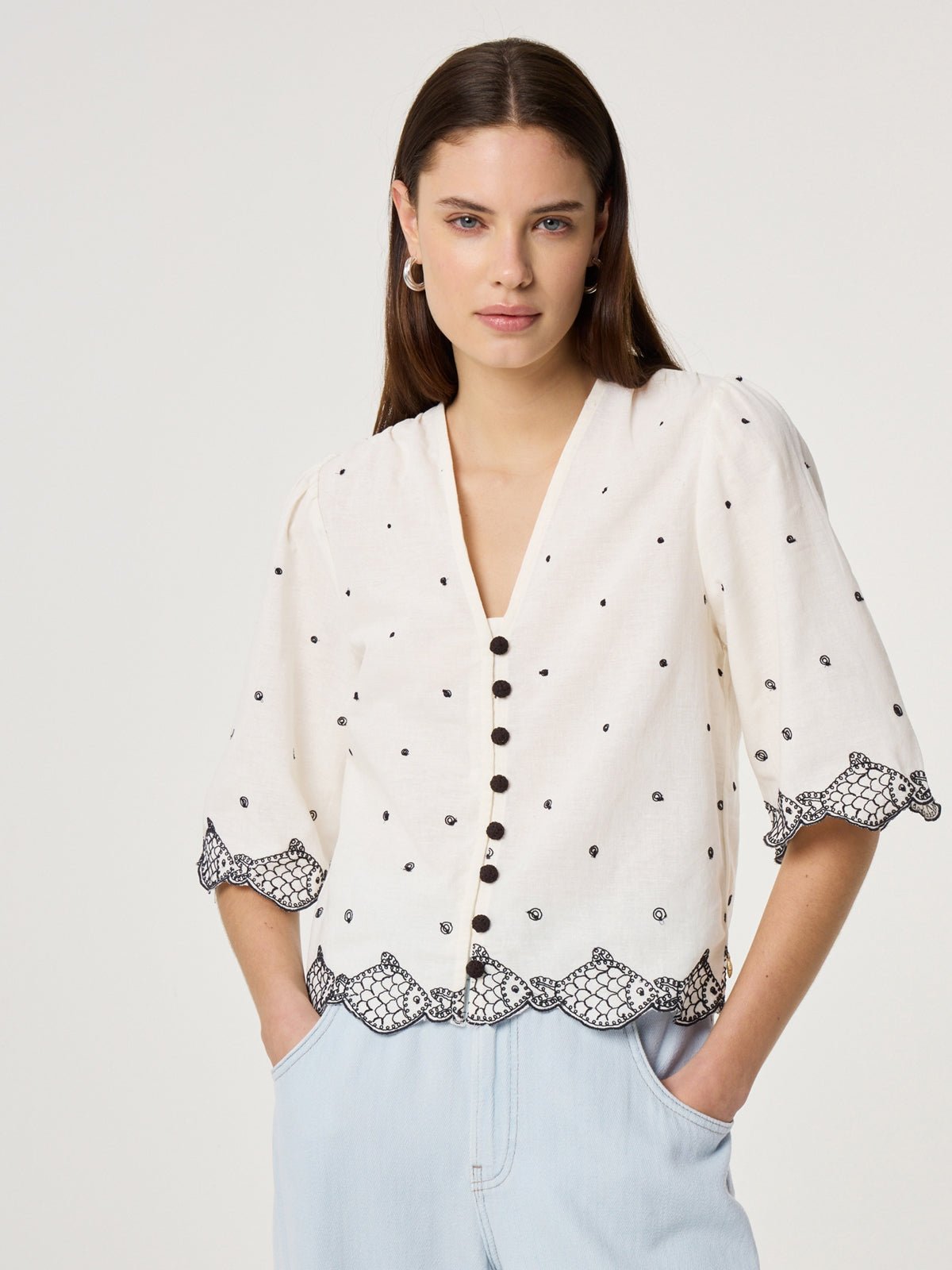 Fabienne Chapot Tylera Blouse Cosy White - Glebe Fashion