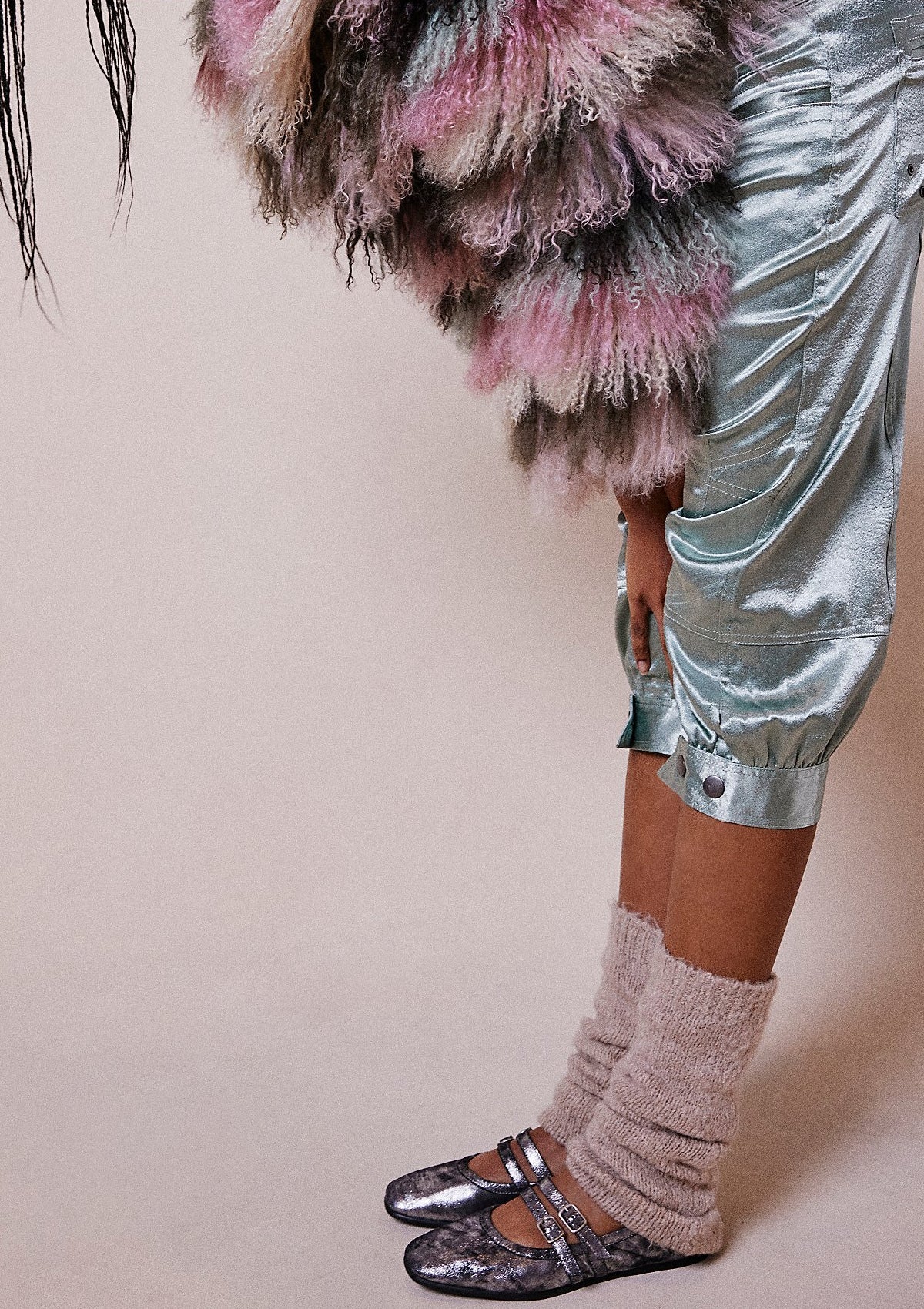 Free People Gemini Ballet Flat Silver - Glebe Fashion