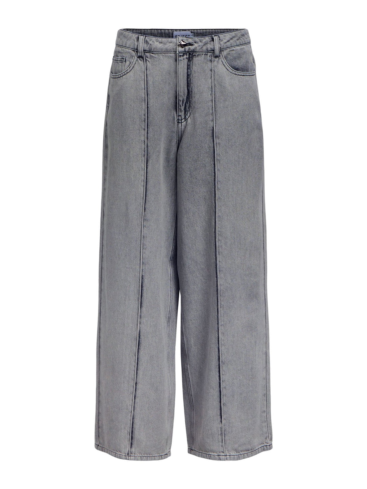 Object Luca Wide Leg Jean Light Grey - Glebe Fashion