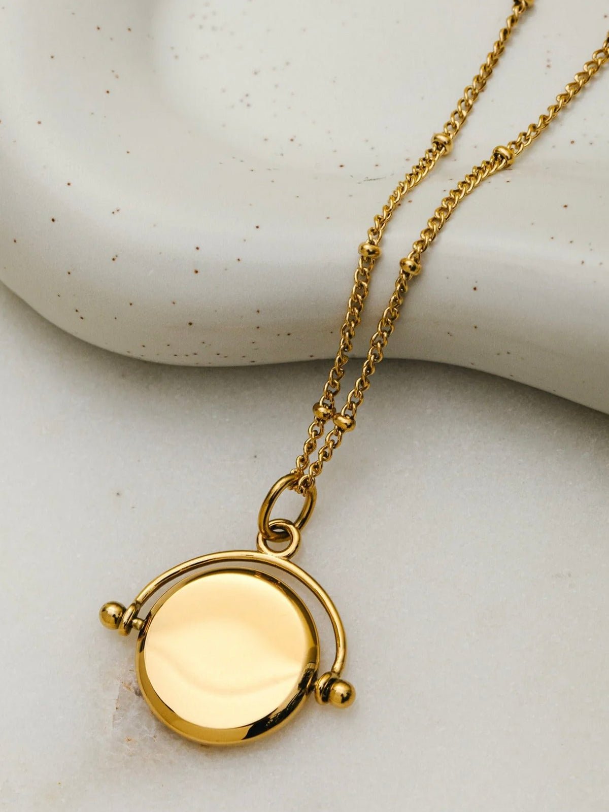 Luxe 18K Gold Disc Necklace - Glebe Fashion