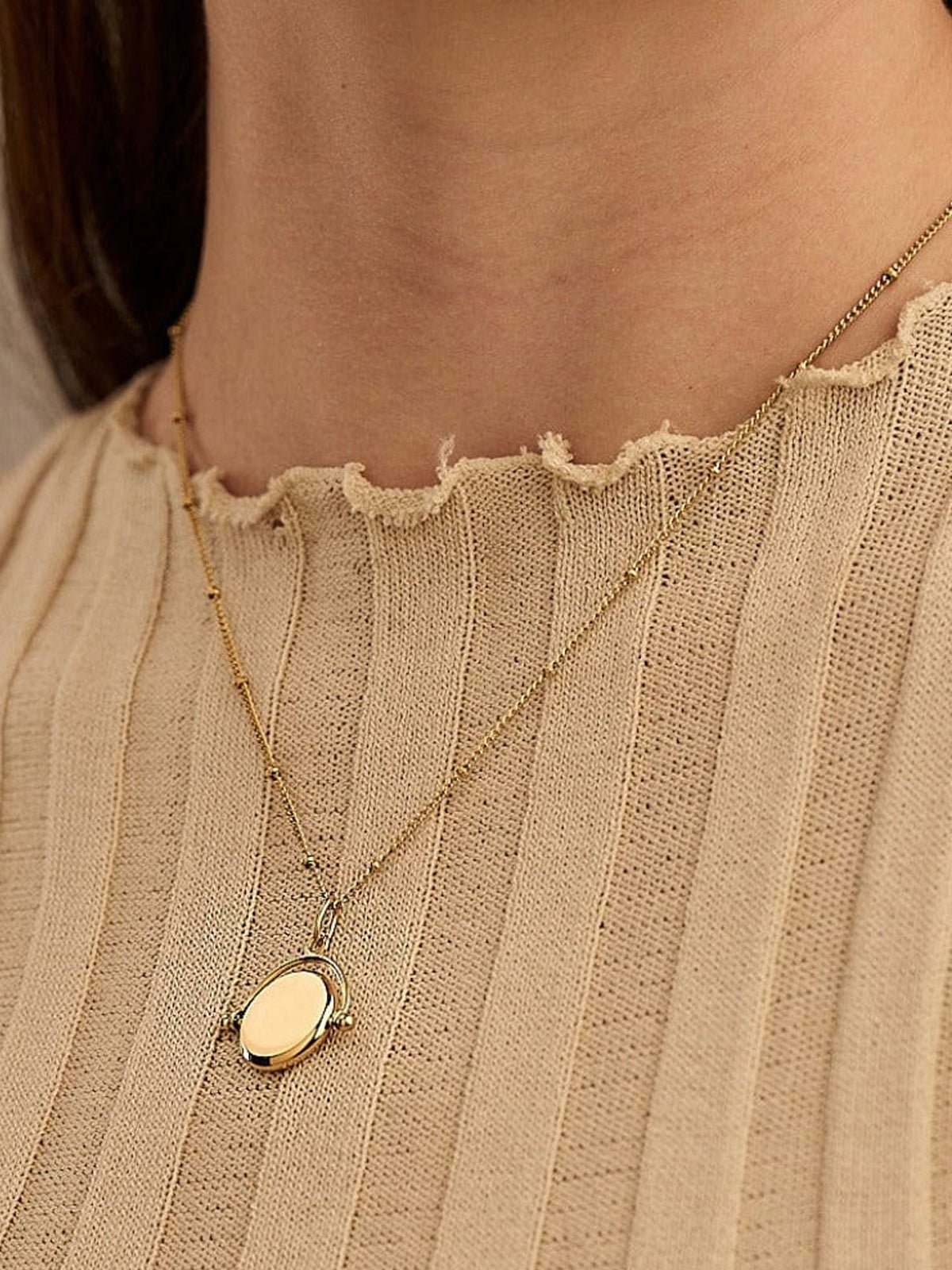 Luxe 18K Gold Disc Necklace - Glebe Fashion