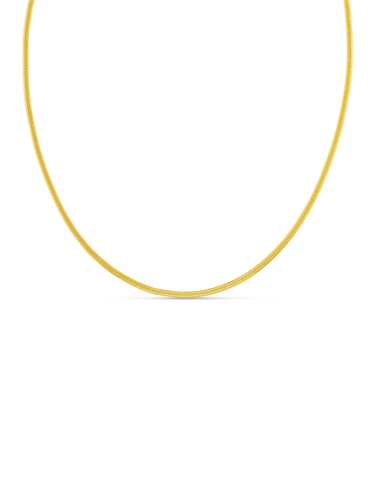 Luxe Flat Snake Chain Necklace Gold - Glebe Fashion