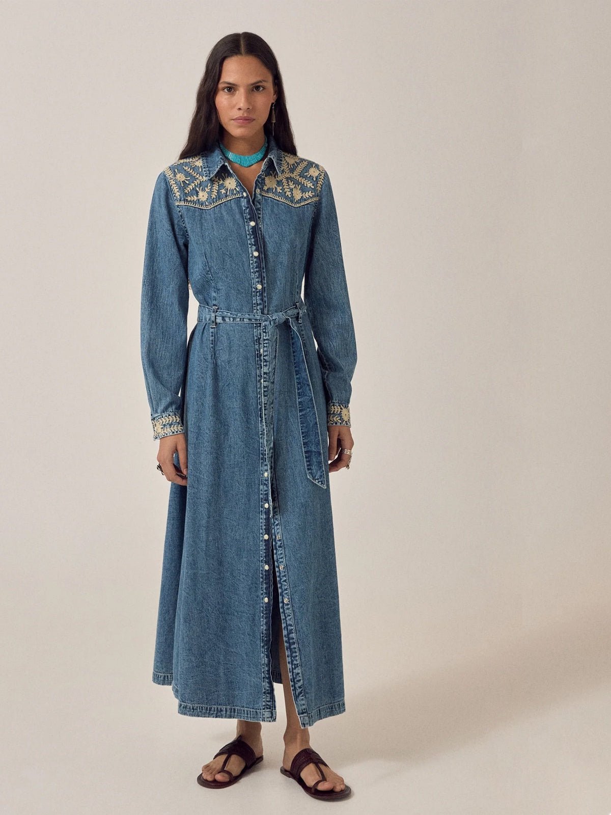Maison Hotel Amelia Dress Arizona Blue Haze - Glebe Fashion
