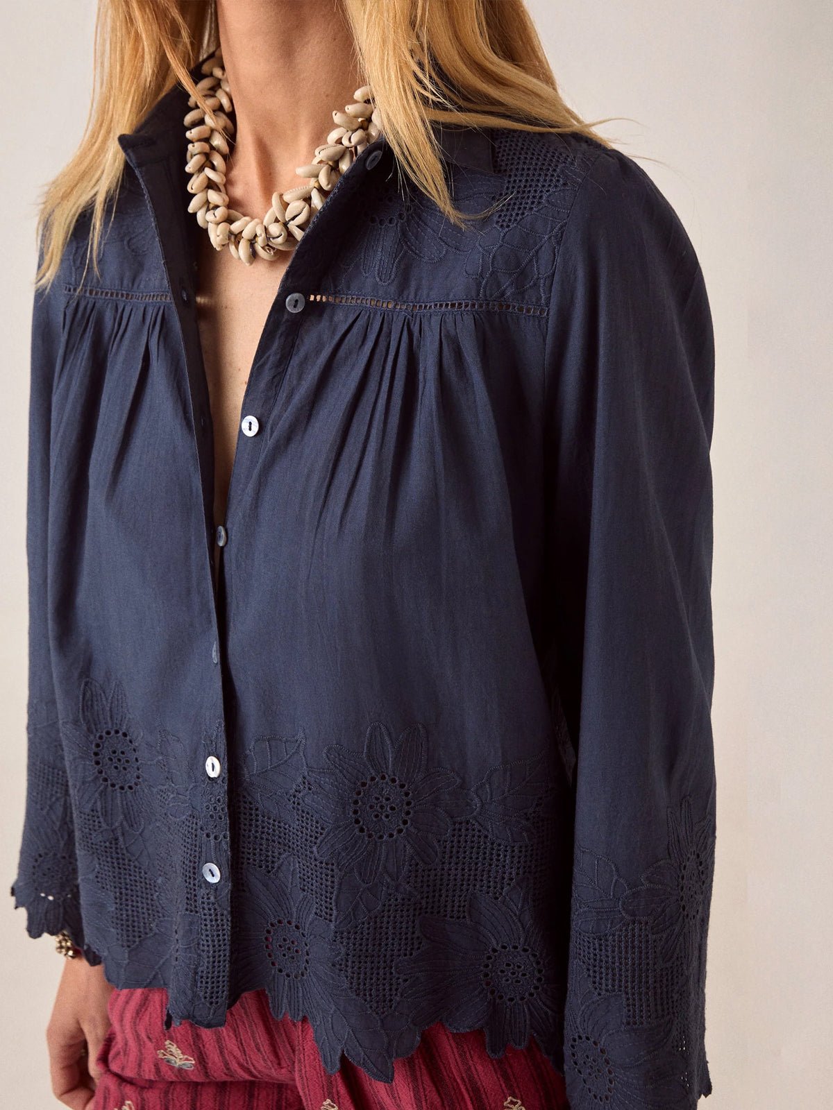Maison Hotel Arbind Blouse Blue - Glebe Fashion
