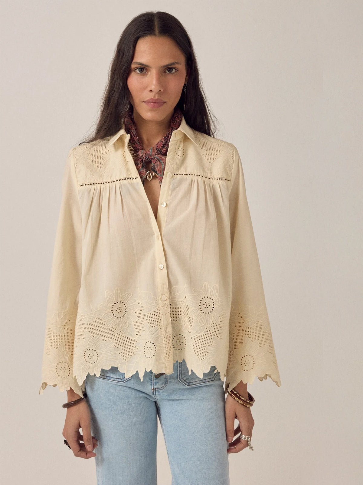 Maison Hotel Arbind Blouse Ivory - Glebe Fashion