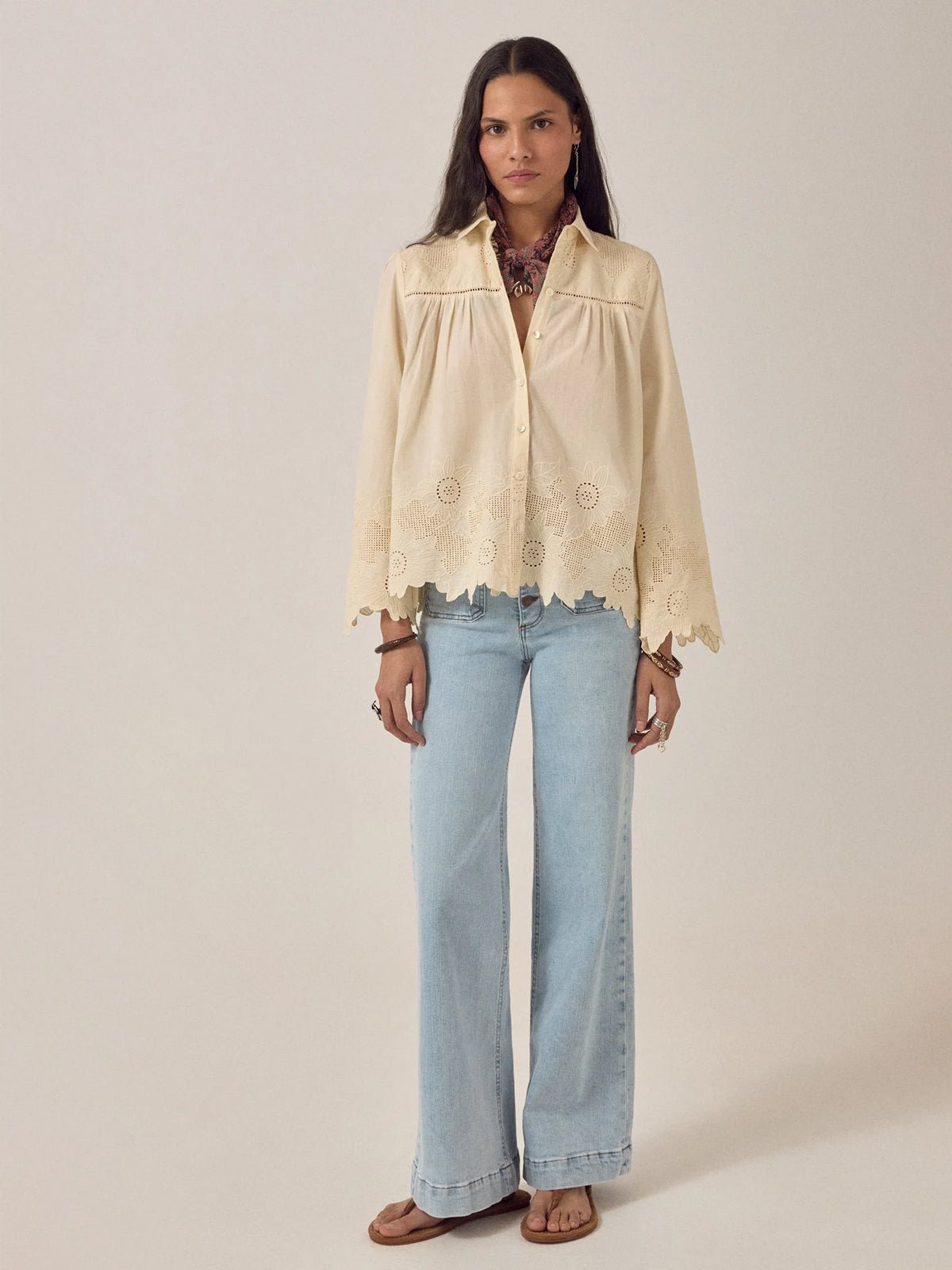 Maison Hotel Arbind Blouse Ivory - Glebe Fashion