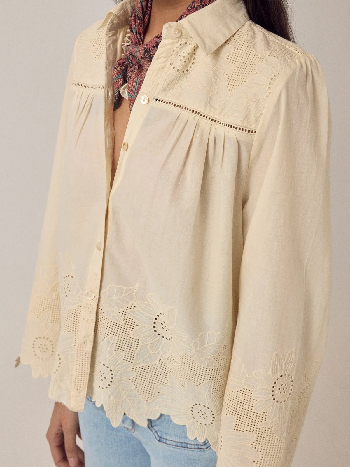 Maison Hotel Arbind Blouse Ivory - Glebe Fashion
