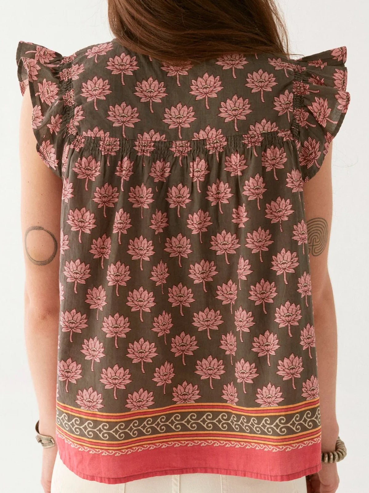 Maison Hotel Charlize Blouse Lotus Mondrian - Glebe Fashion