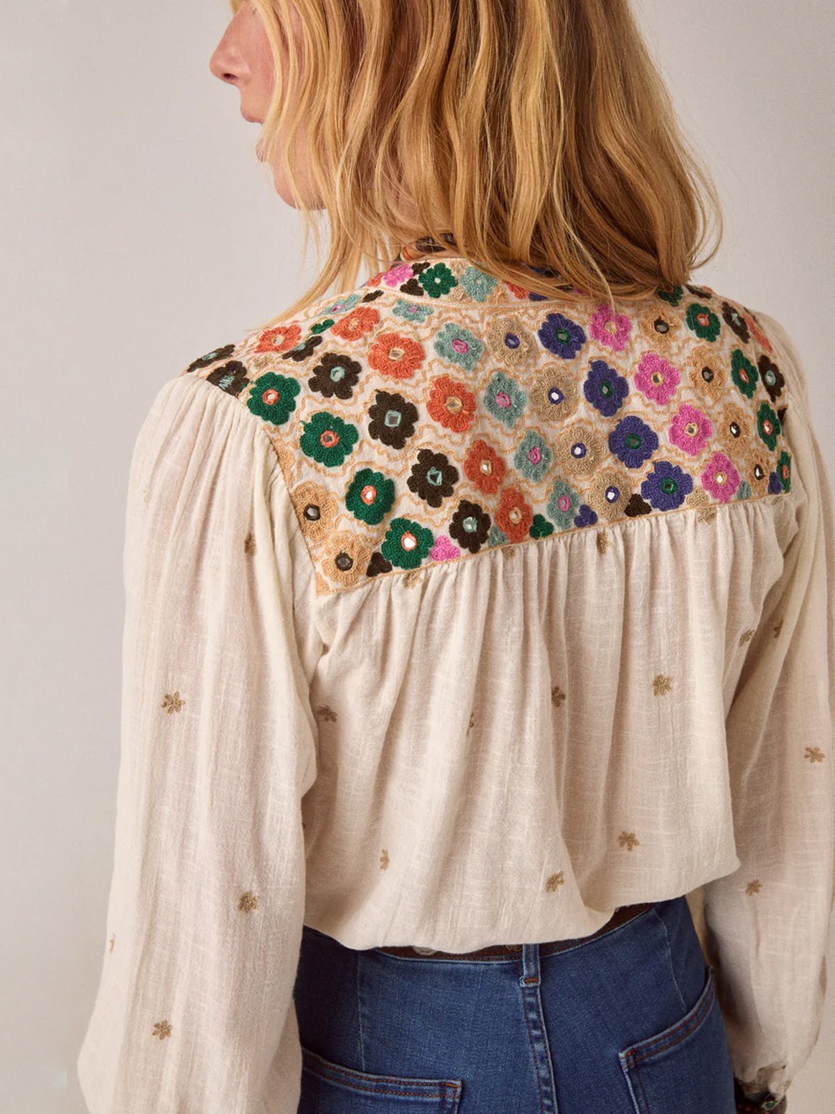 Maison Hotel Cleo Blouse Udaipur Off White - Glebe Fashion