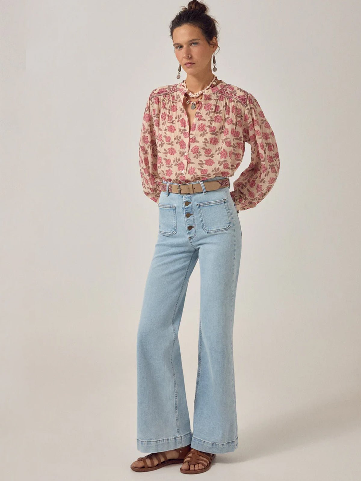 Maison Hotel Lennox Blouse Gordon Roses Pink - Glebe Fashion