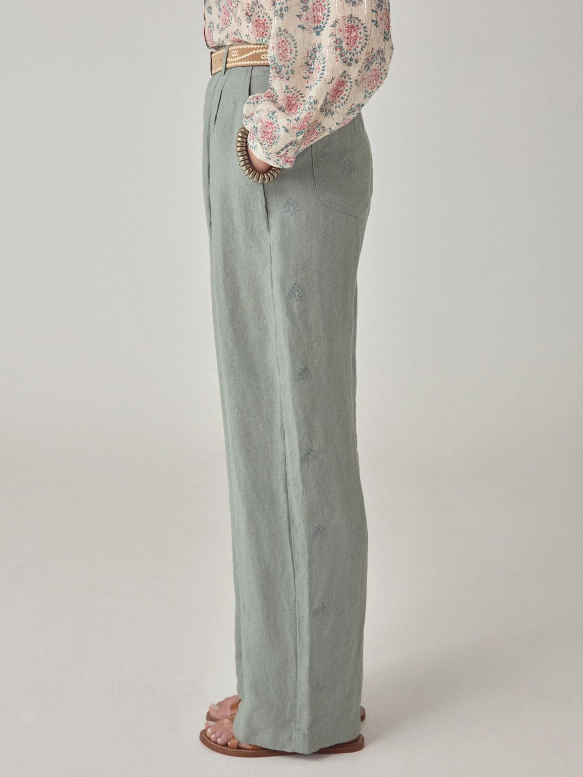 Maison Hotel Otto Pant Linen Twist Maiden - Glebe Fashion