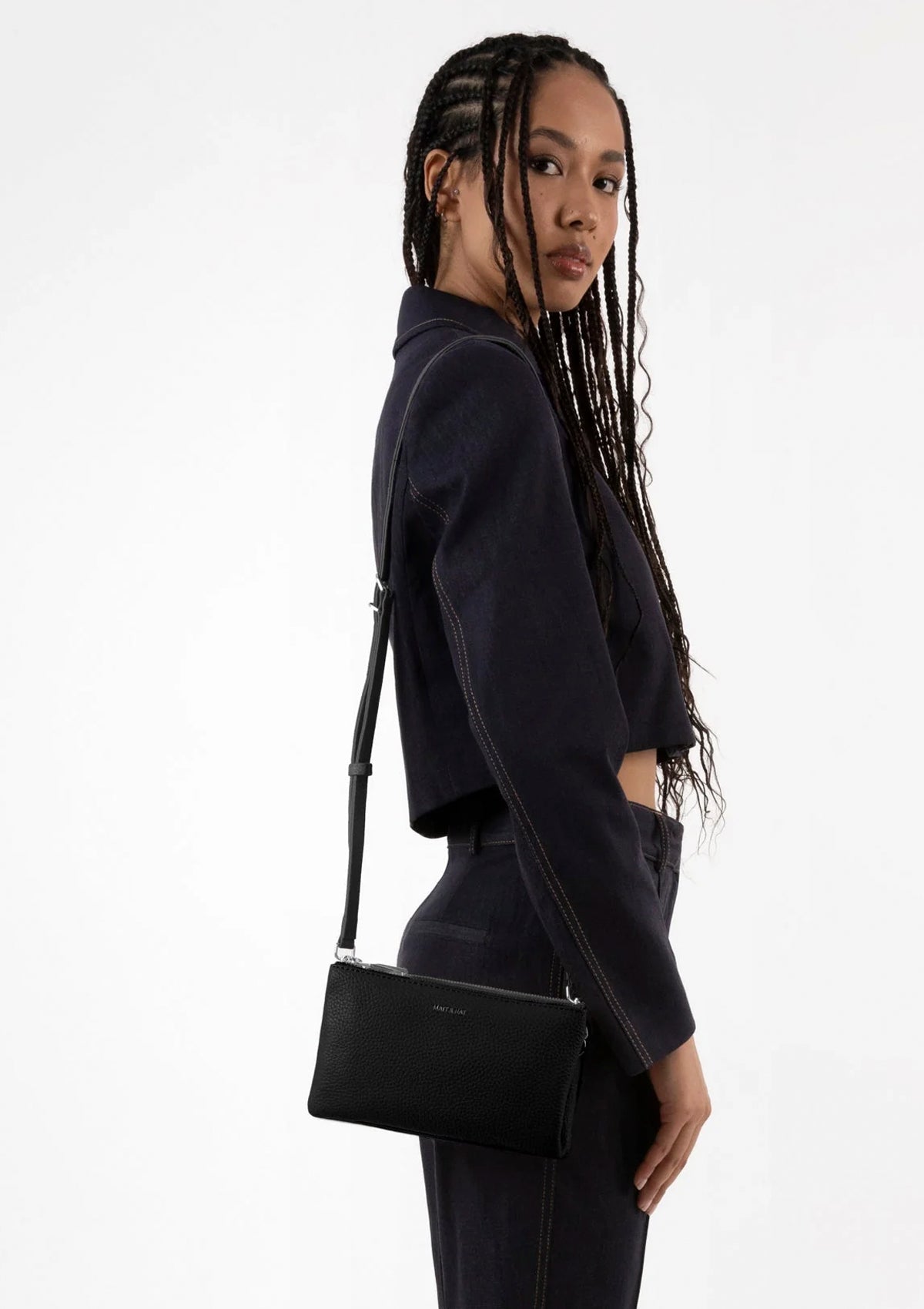 Matt & Nat Triplet Cross Body Bag Black - Glebe Fashion