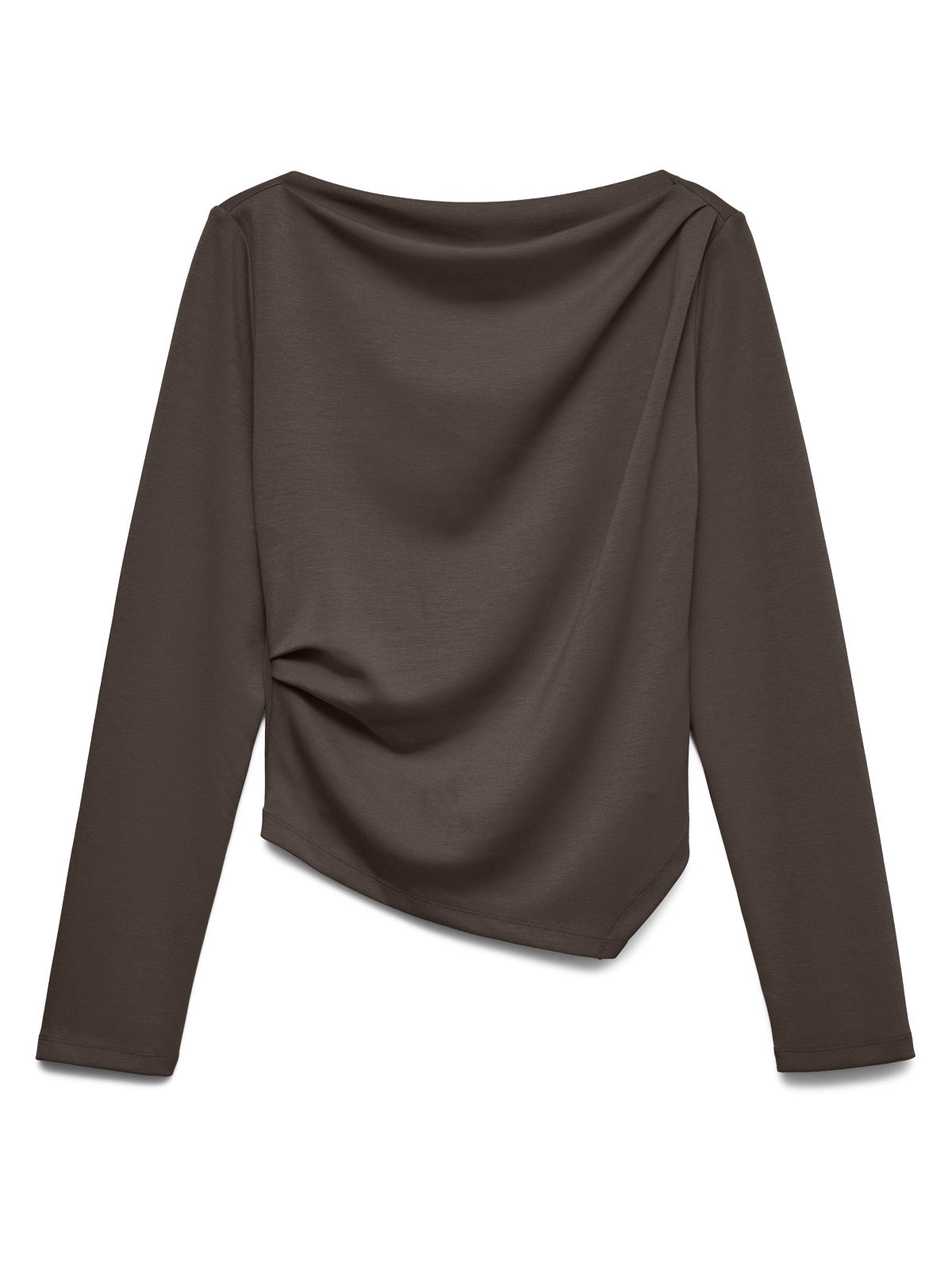 Milly Boatneck Top Chocolate Brown - Glebe Fashion