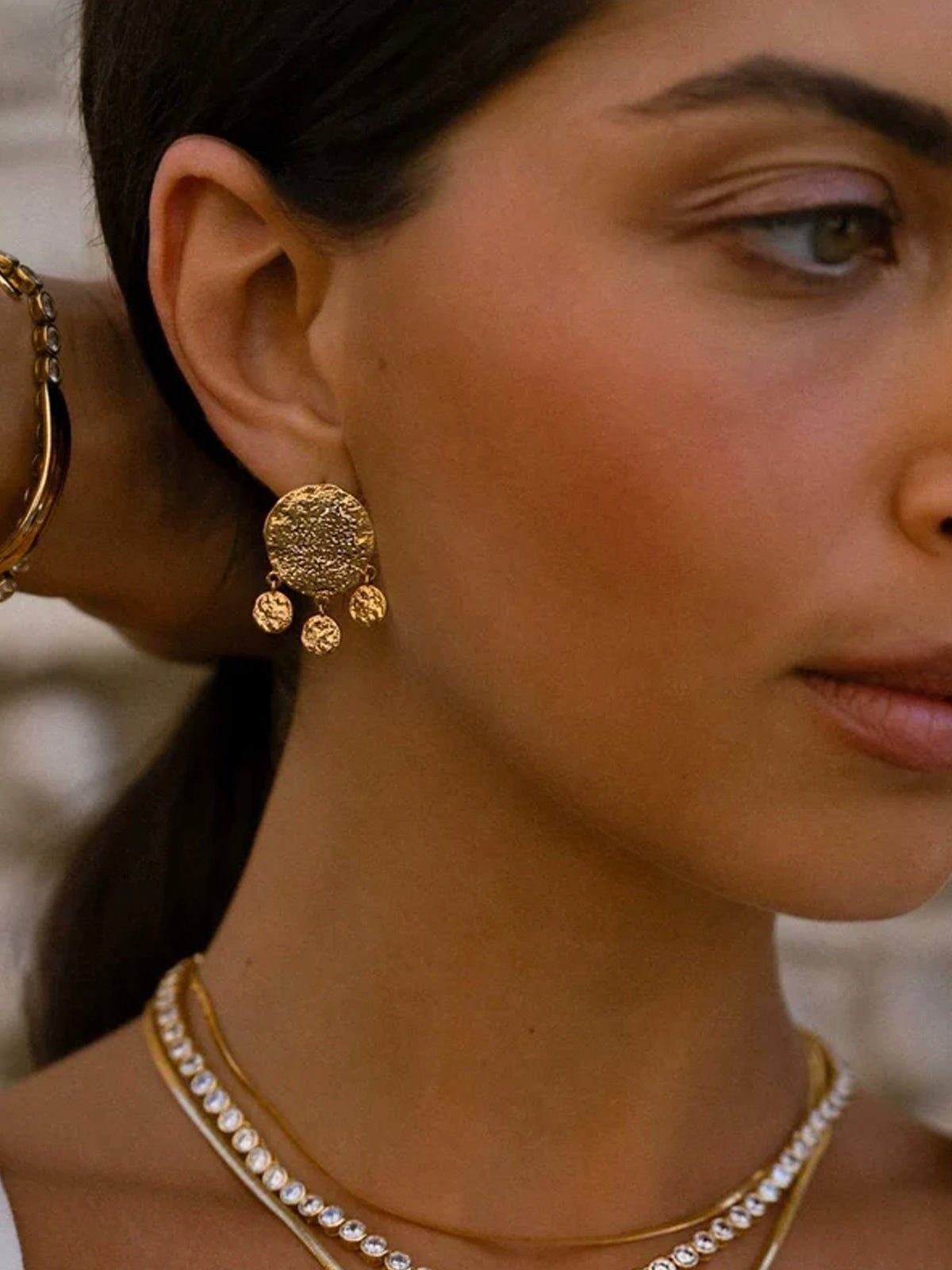 Molten Coin Shaker Earrings - Glebe Fashion