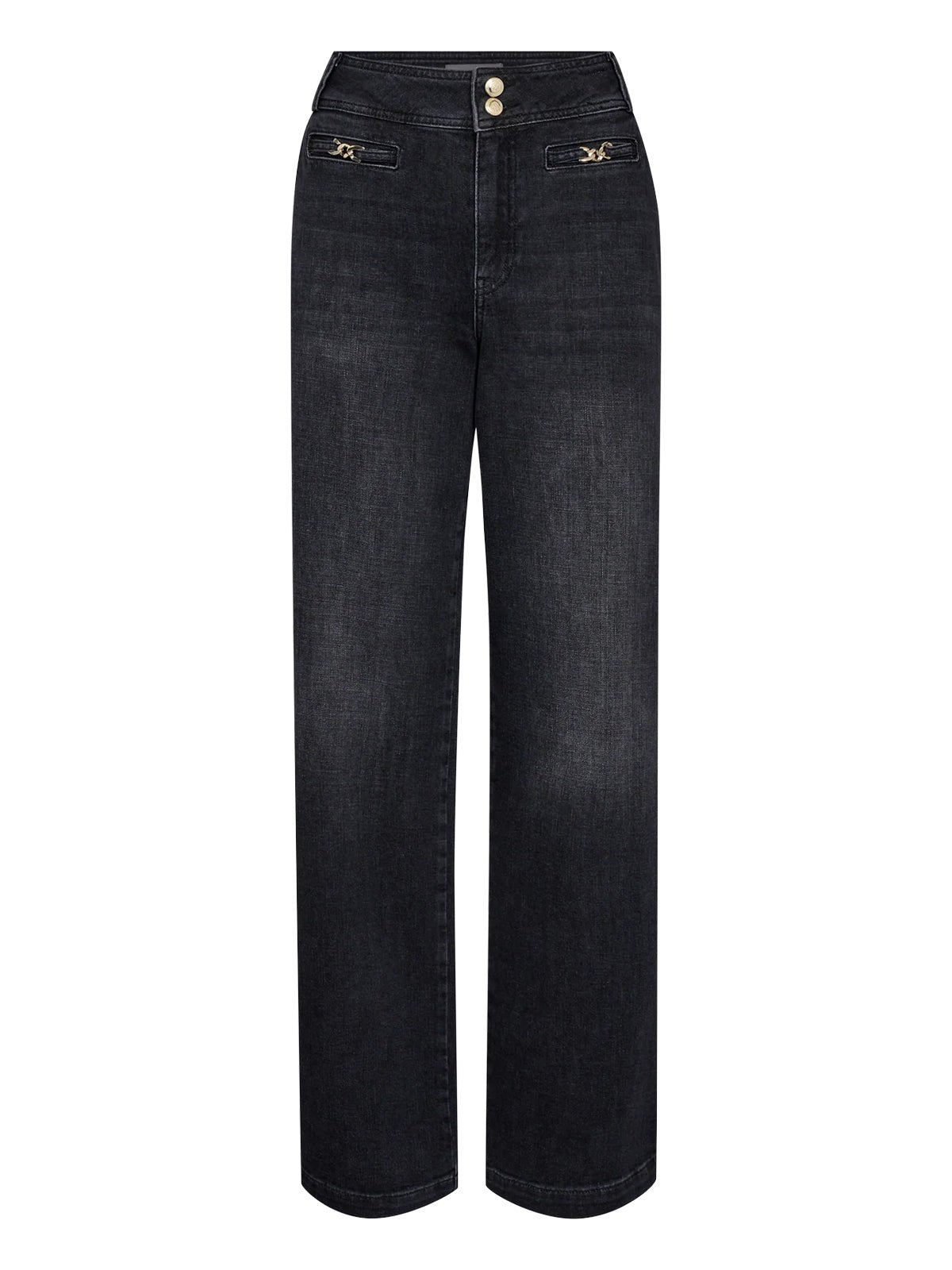 Mos Mosh Candia Peach Jeans Black - Glebe Fashion