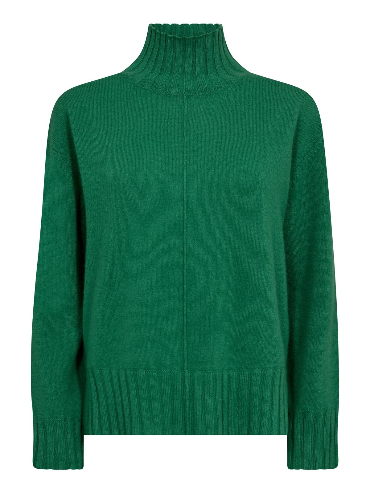 Mos Mosh MMAima Cashmere Highneck Knit Amazon Green - Glebe Fashion