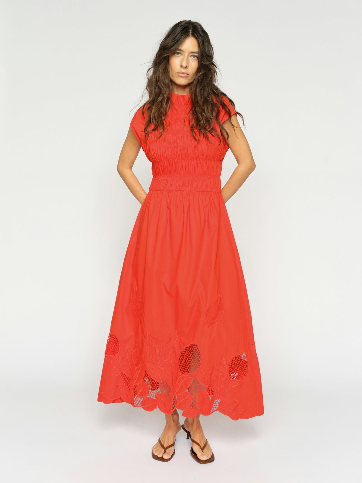 Mos Mosh MMAria Mono Dress Spicy Orange - Glebe Fashion