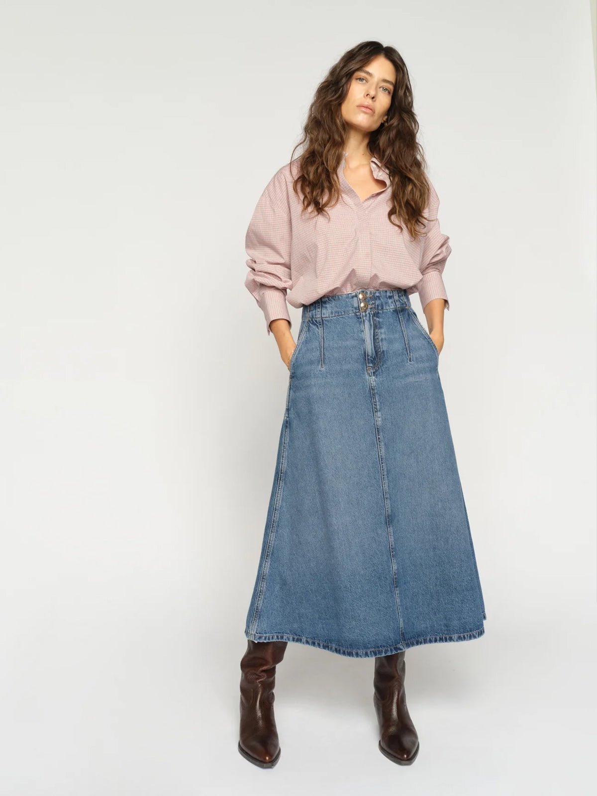 Mos Mosh MMLeala Denim Skirt - Glebe Fashion