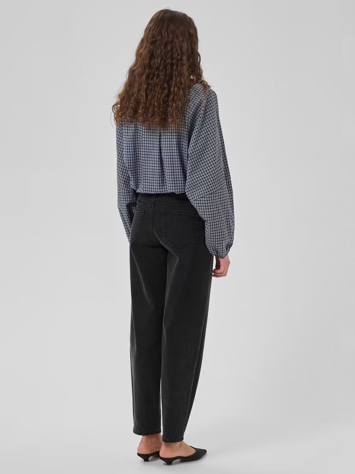 My Essential Wardrobe BalooMW Barrel Jeans Dark Grey - Glebe Fashion