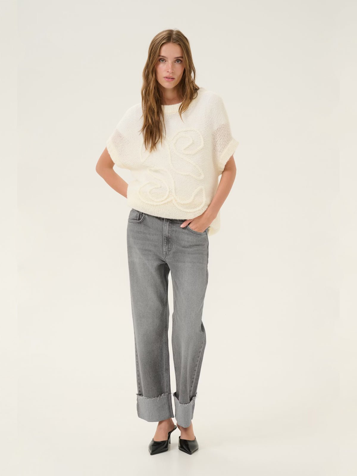 My Essential Wardrobe DallasMW Jeans Light Grey - Glebe Fashion