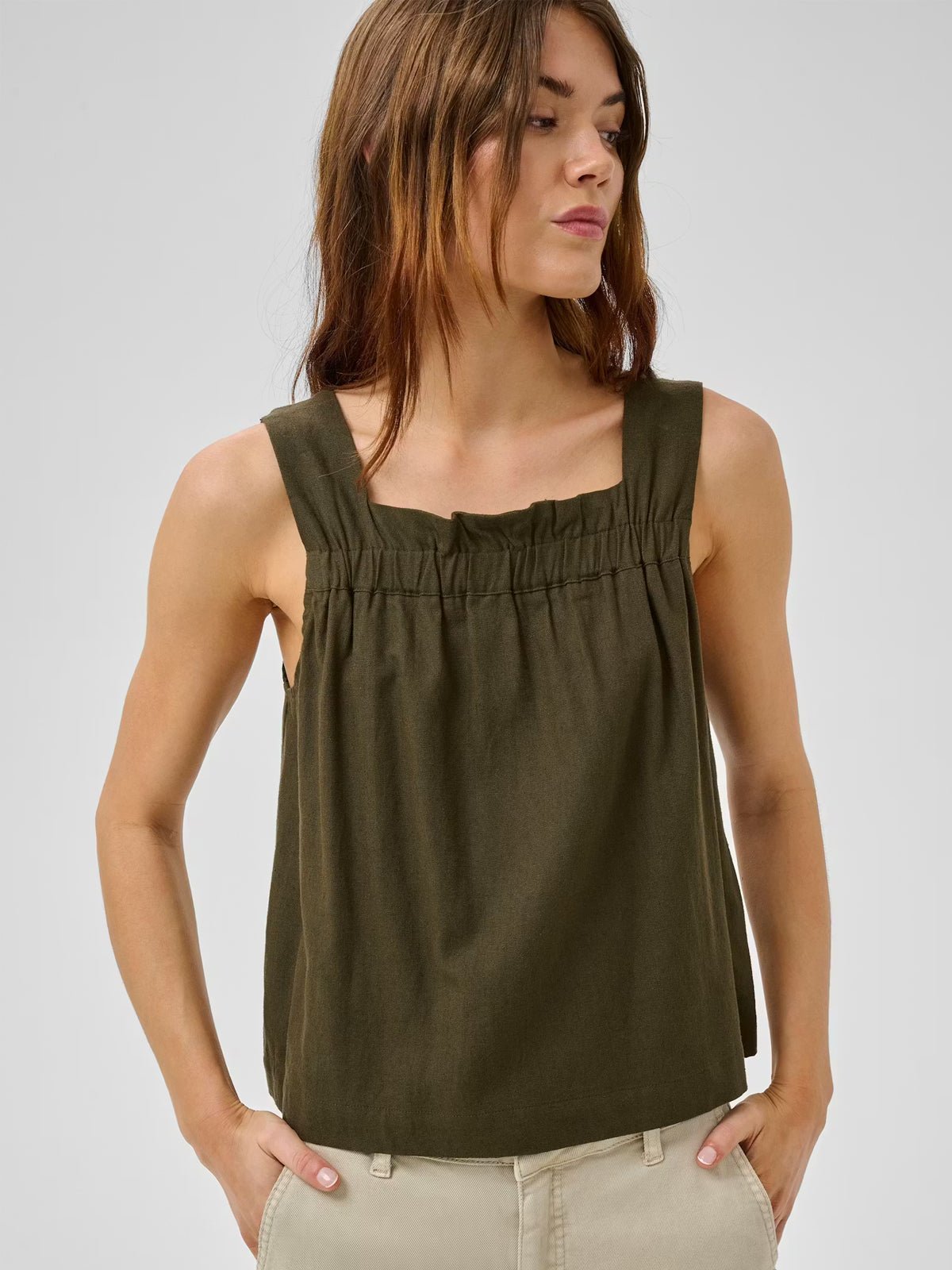 My Essential Wardrobe MWDias Top Forest Green - Glebe Fashion