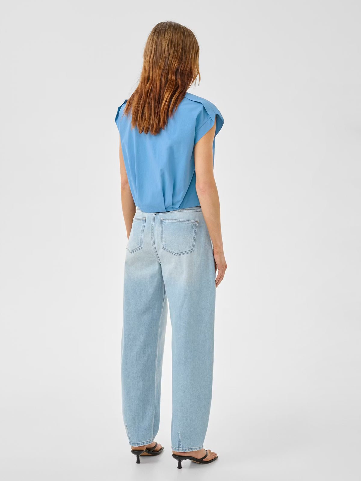 My Essential Wardrobe MWSunna Shirt Silver Lake Blue - Glebe Fashion