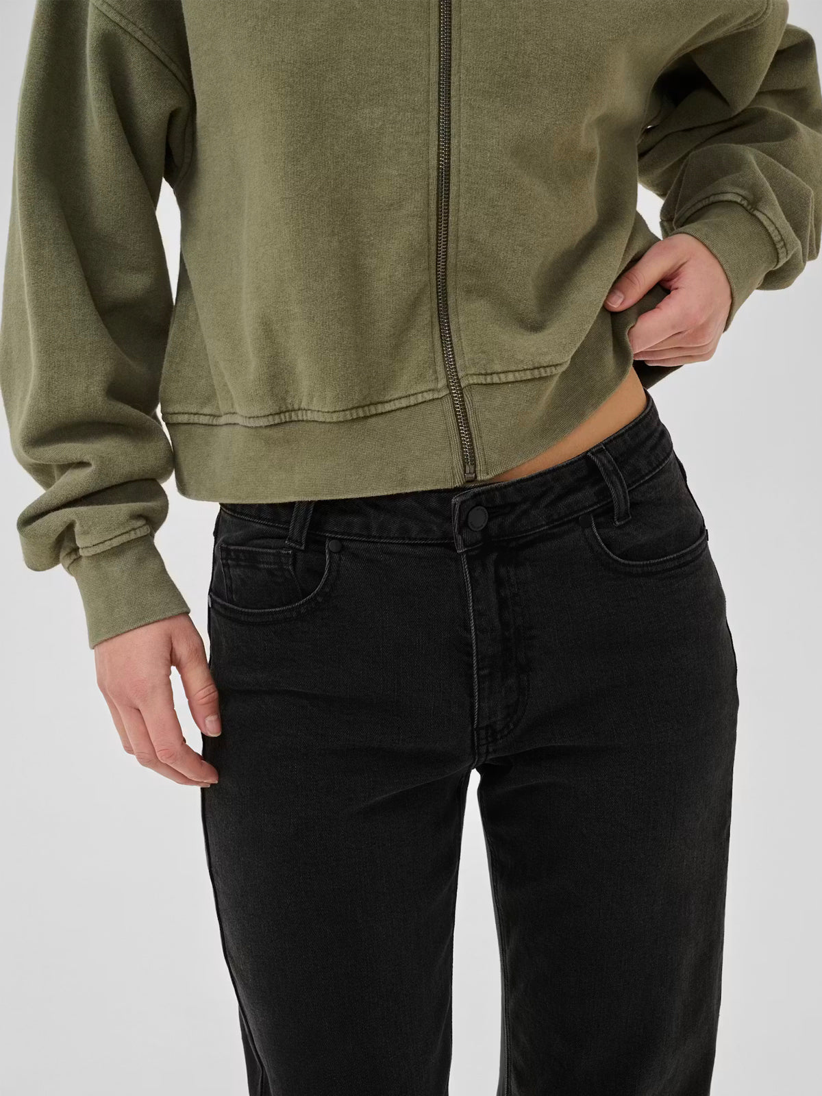 My Essential Wardrobe Valla Jeans Dark Grey - Glebe Fashion