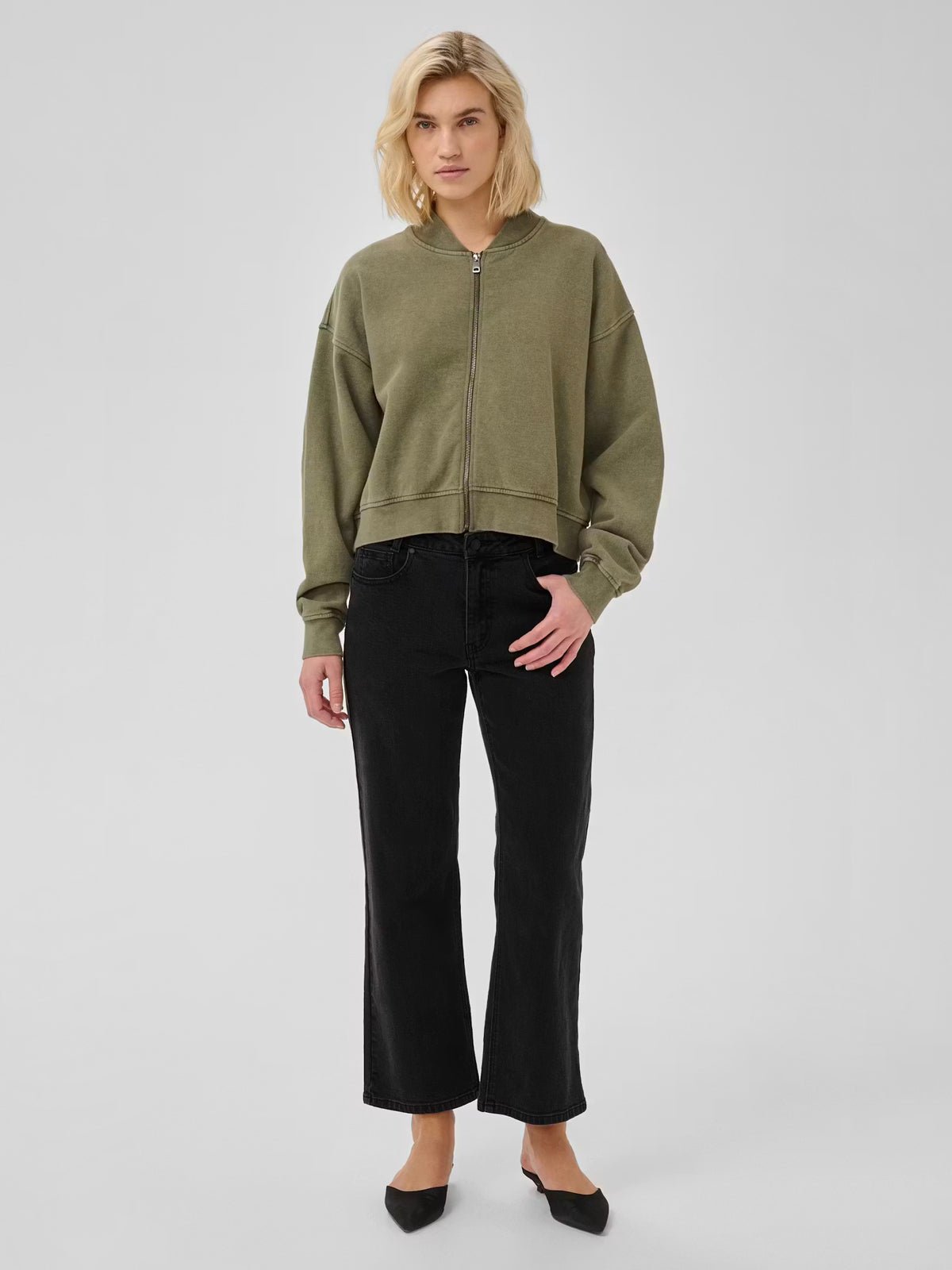 My Essential Wardrobe Valla Jeans Dark Grey - Glebe Fashion