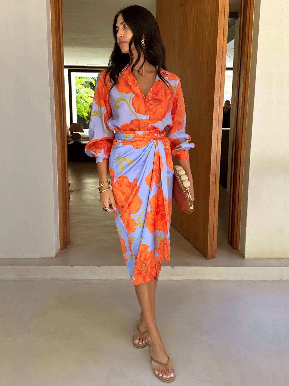 Never Fully Dressed Blue Poppy Miley Shirt - Glebe Fashion