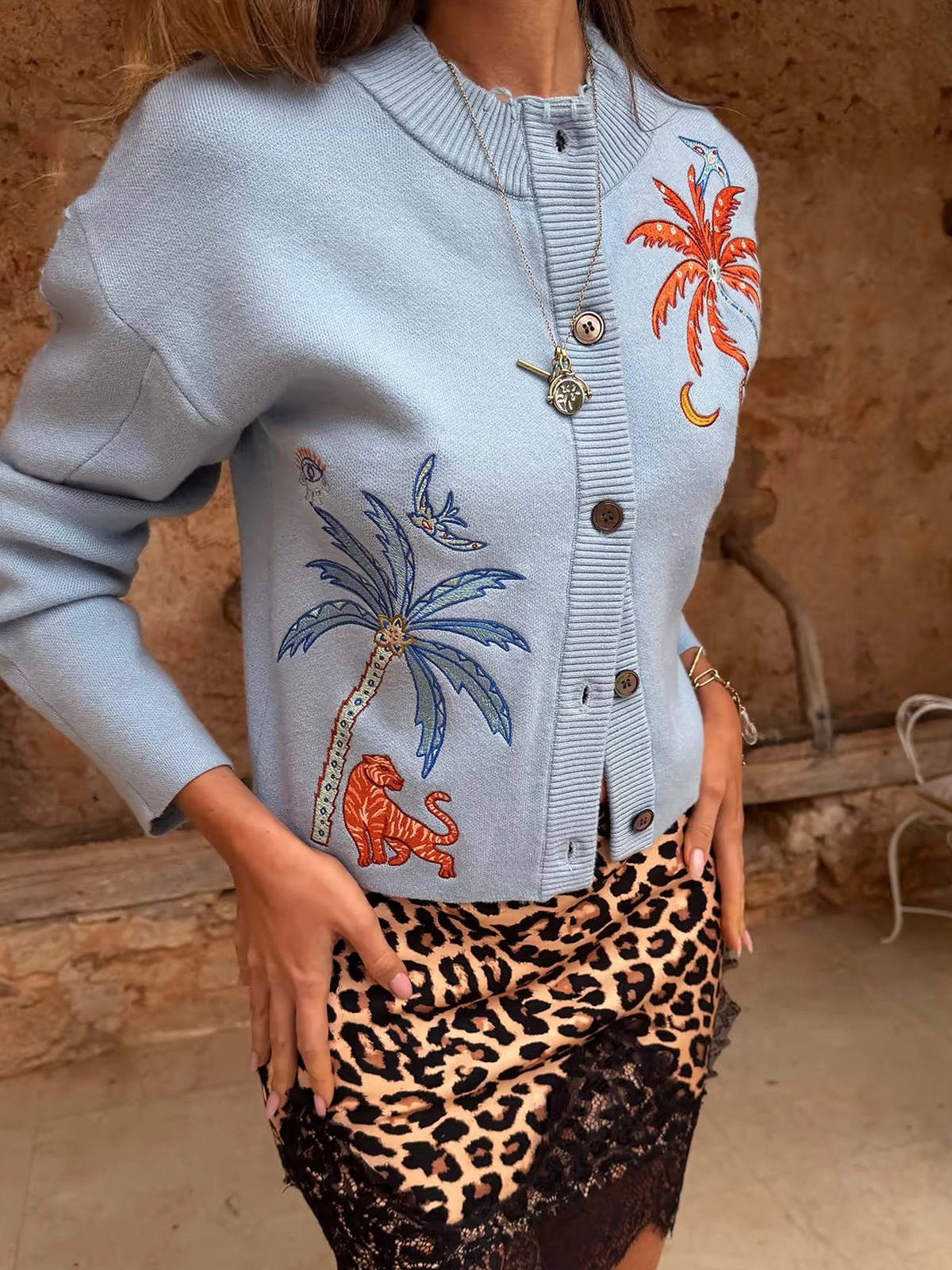 Never Fully Dressed Blue Tigress Cardigan - Glebe Fashion