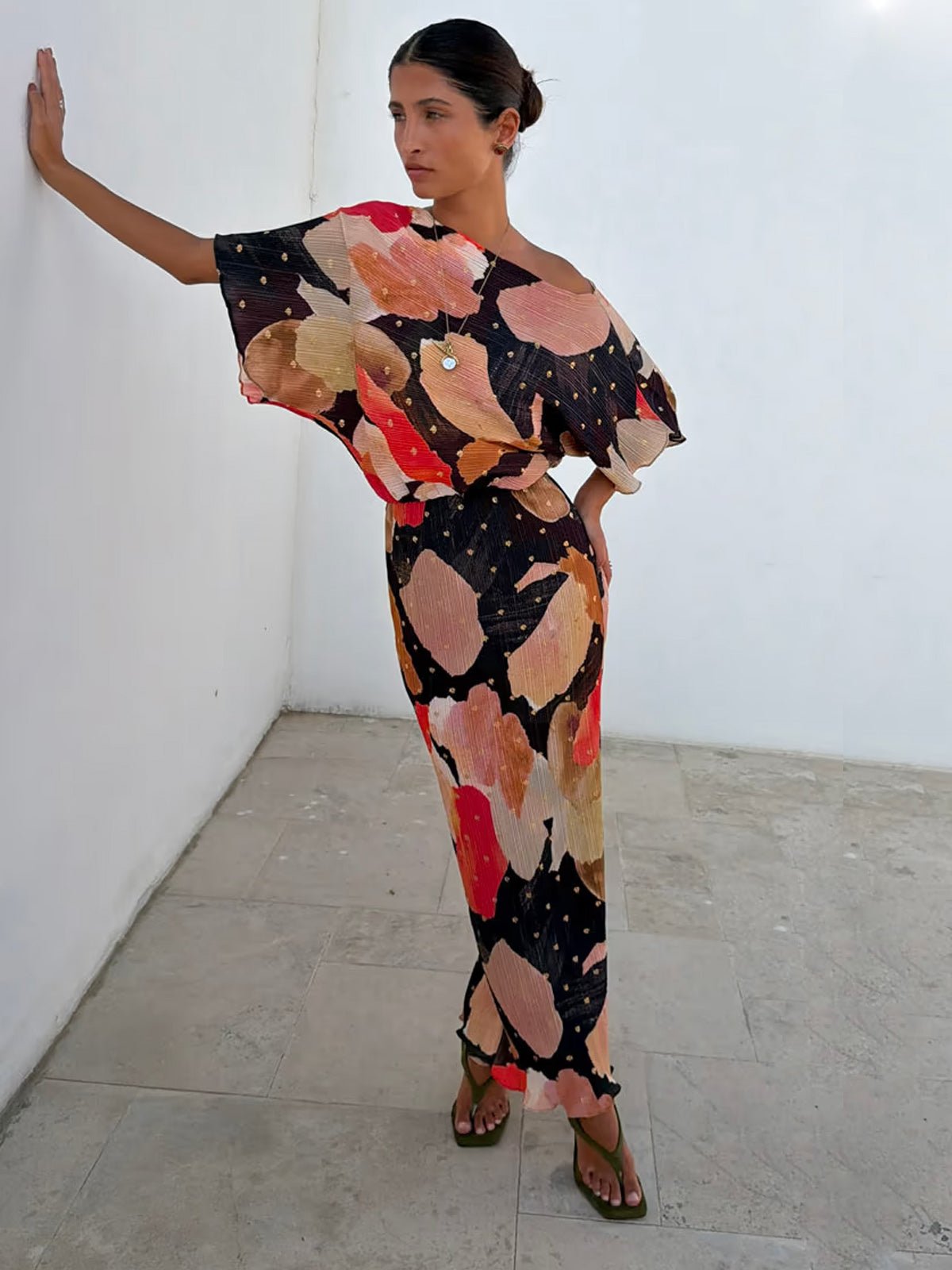 Never Fully Dressed Chocolate Abstract Tilly Dress - Glebe Fashion