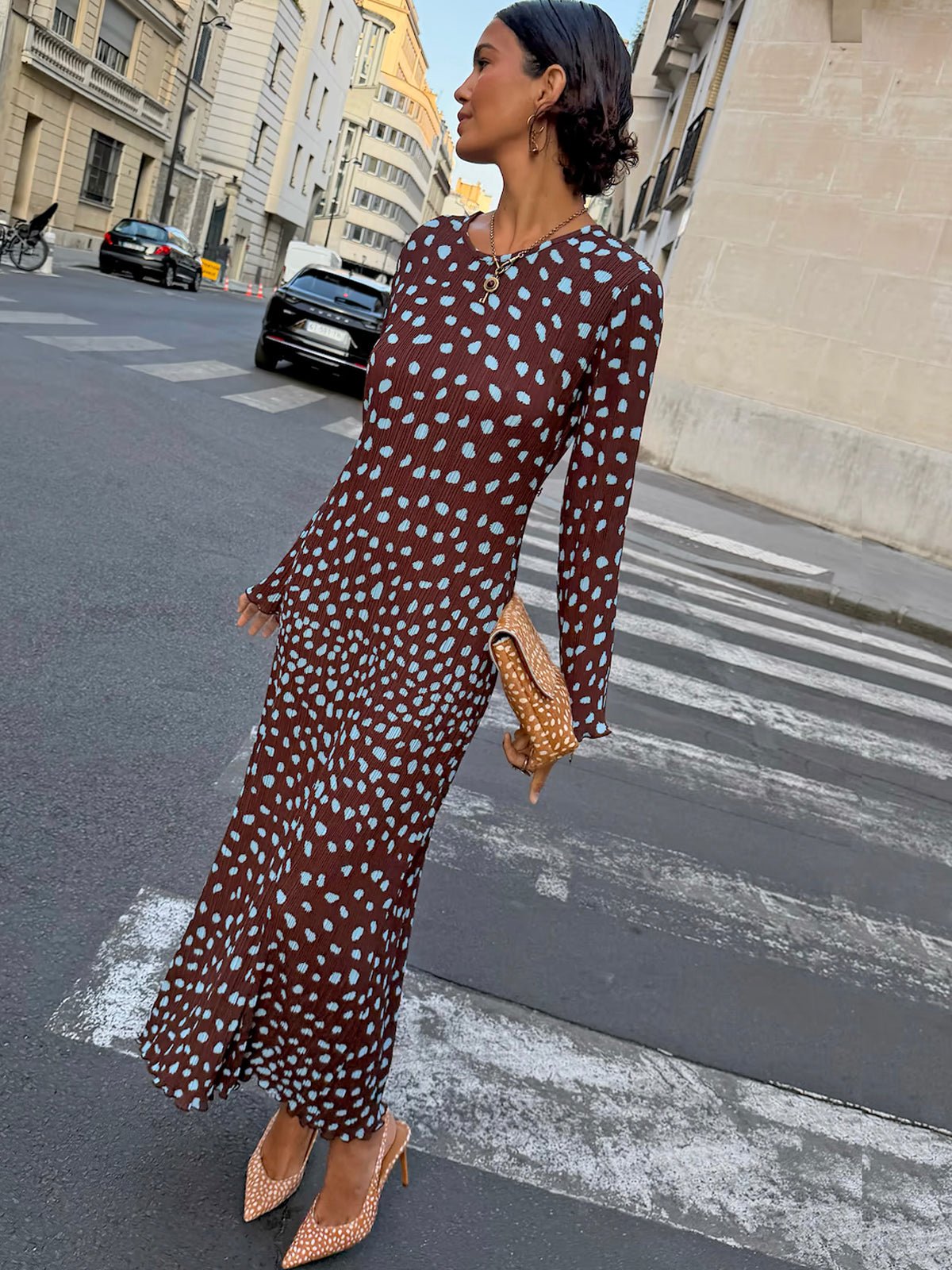 Never Fully Dressed Chocolate Deer Gaia Dress - Glebe Fashion