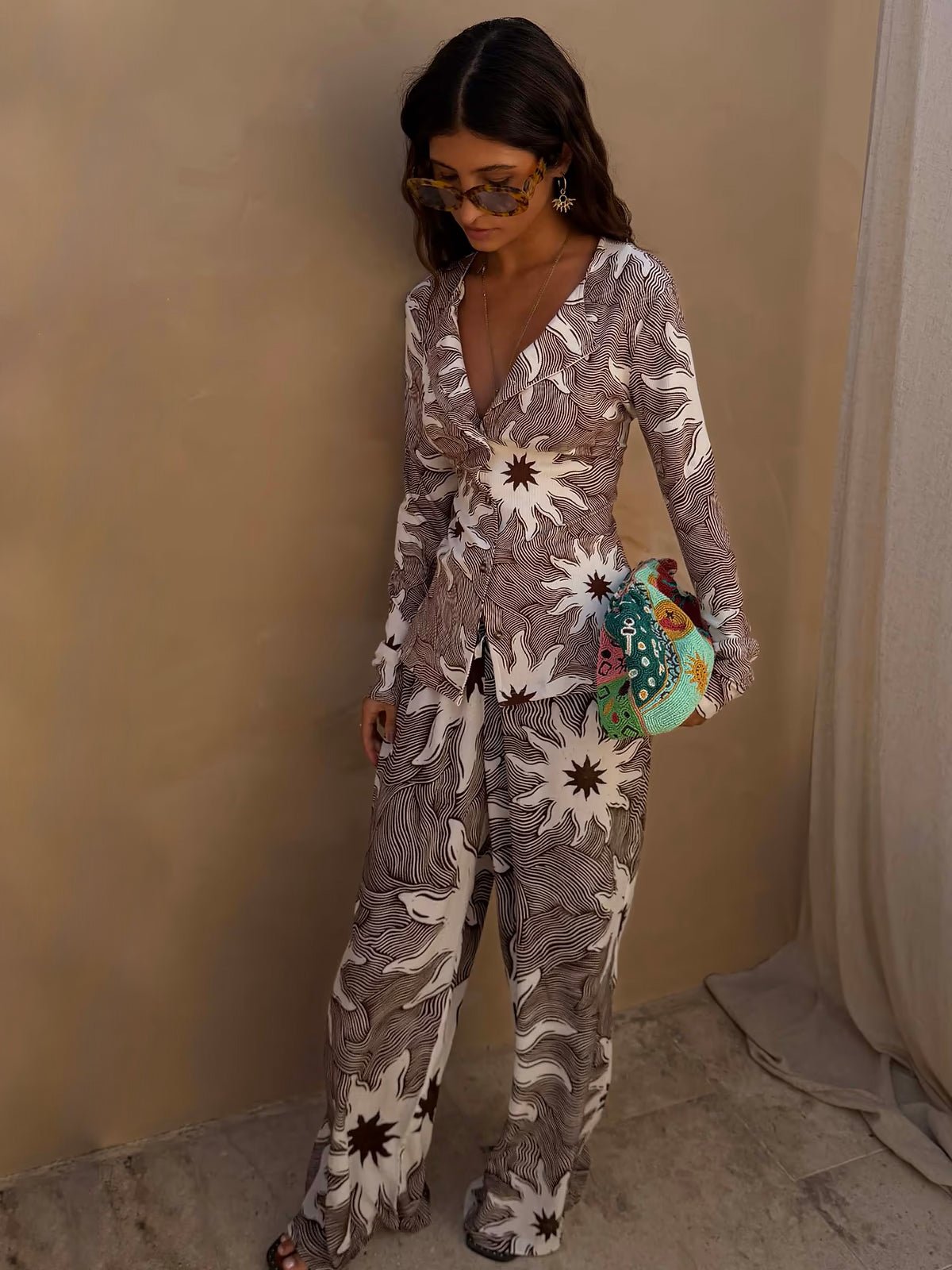 Never Fully Dressed Chocolate Soleil Ellie Trousers - Glebe Fashion