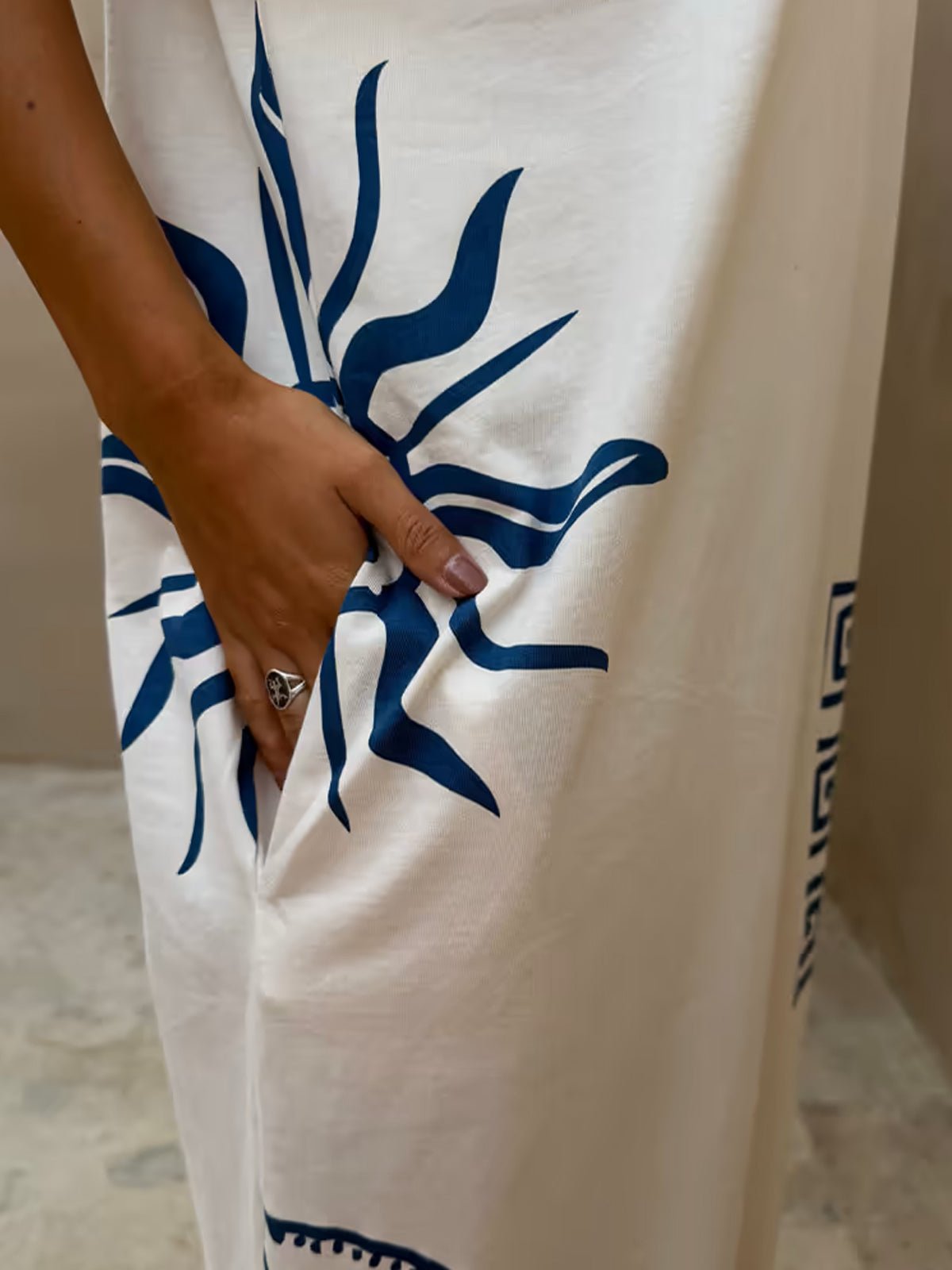 Never Fully Dressed Cream Dolce Vita T-Shirt Dress - Glebe Fashion