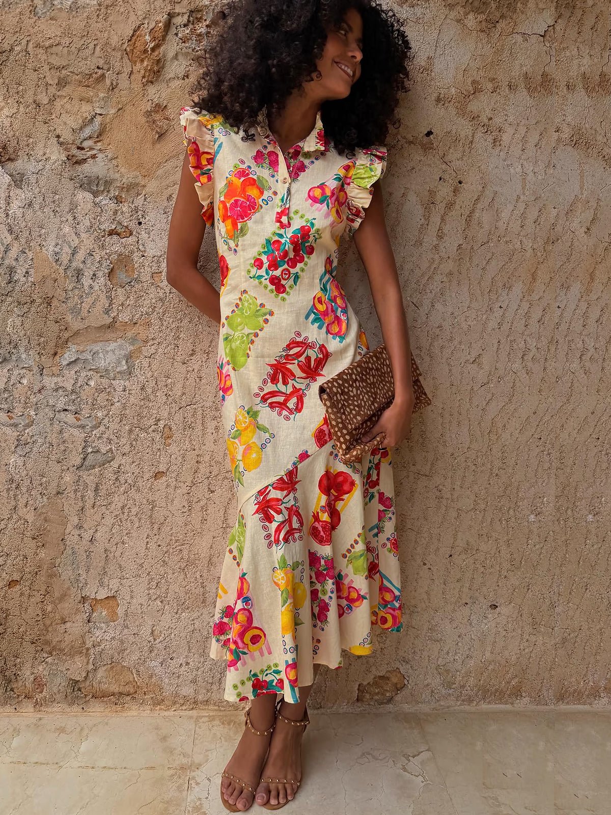 Never Fully Dressed Fruit Stamps Remi Dress - Glebe Fashion
