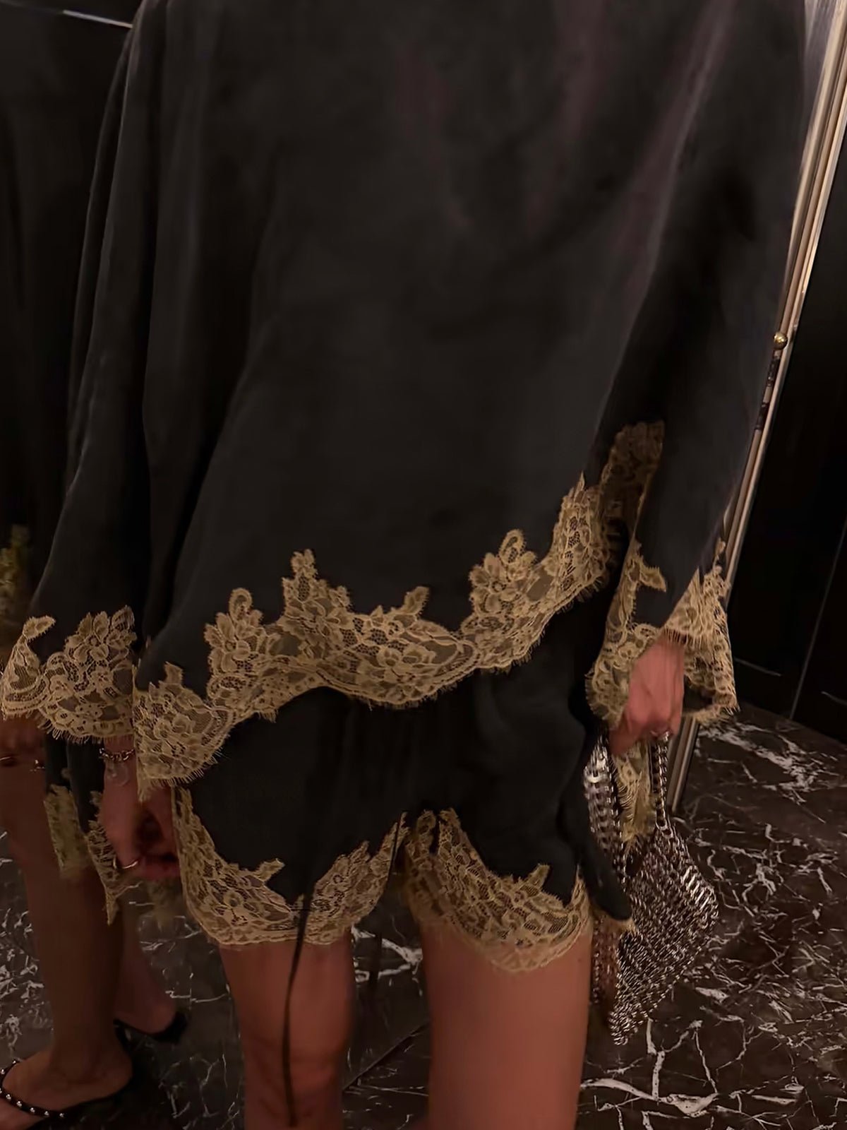 Never Fully Dressed Grey Lace Ellie Shorts - Glebe Fashion