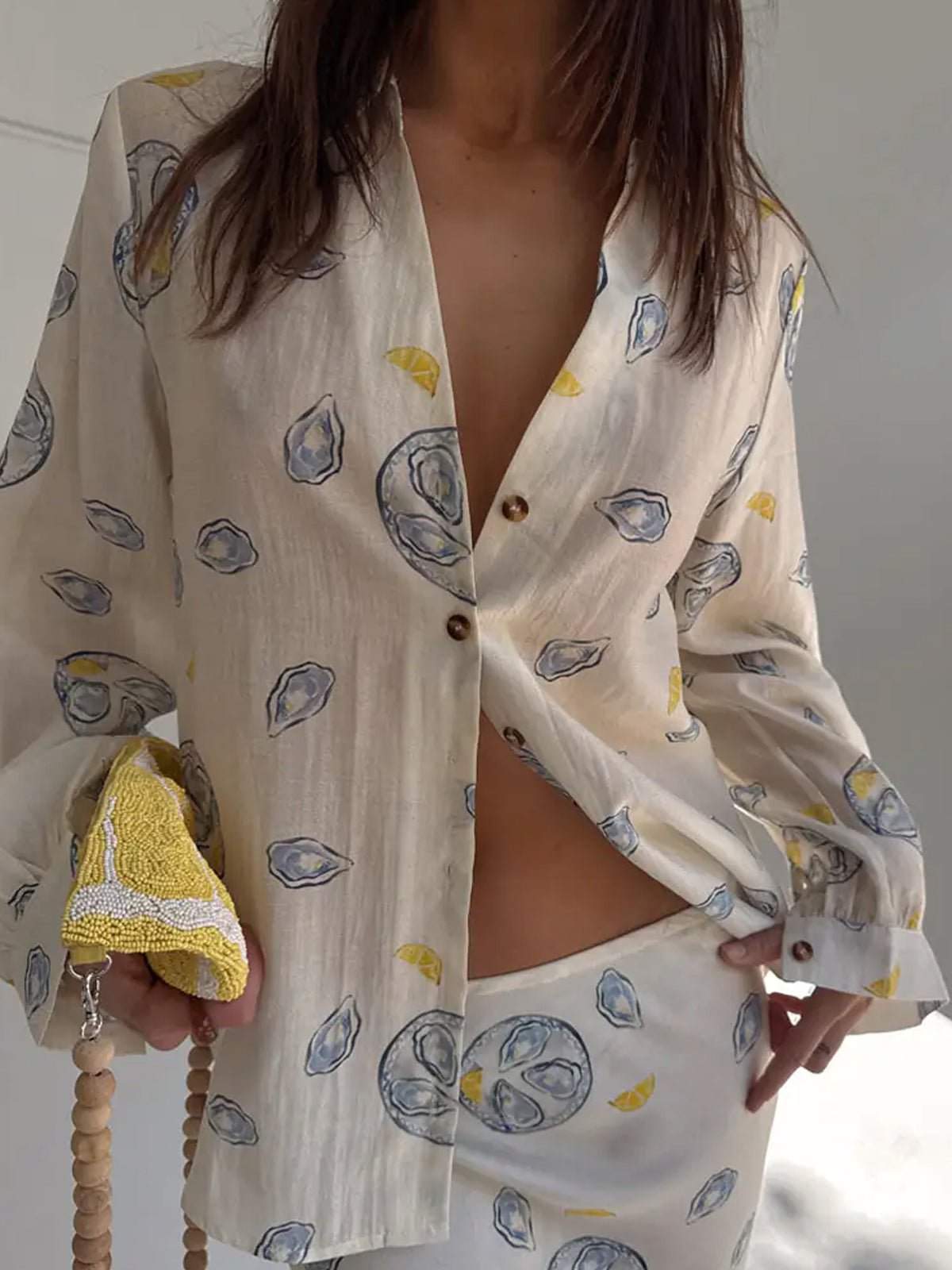 Never Fully Dressed Oyster Miley Shirt - Glebe Fashion