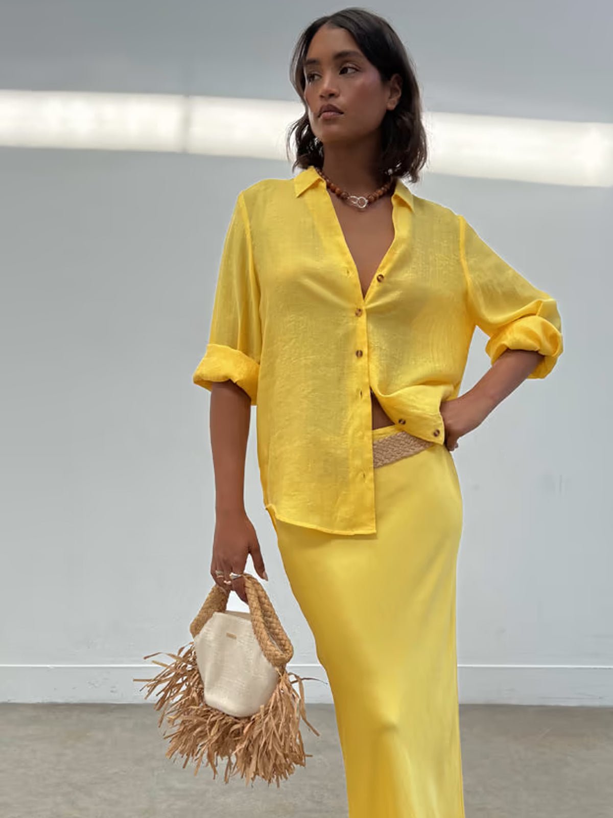 Never Fully Dressed Sunshine Miley Shirt Yellow - Glebe Fashion