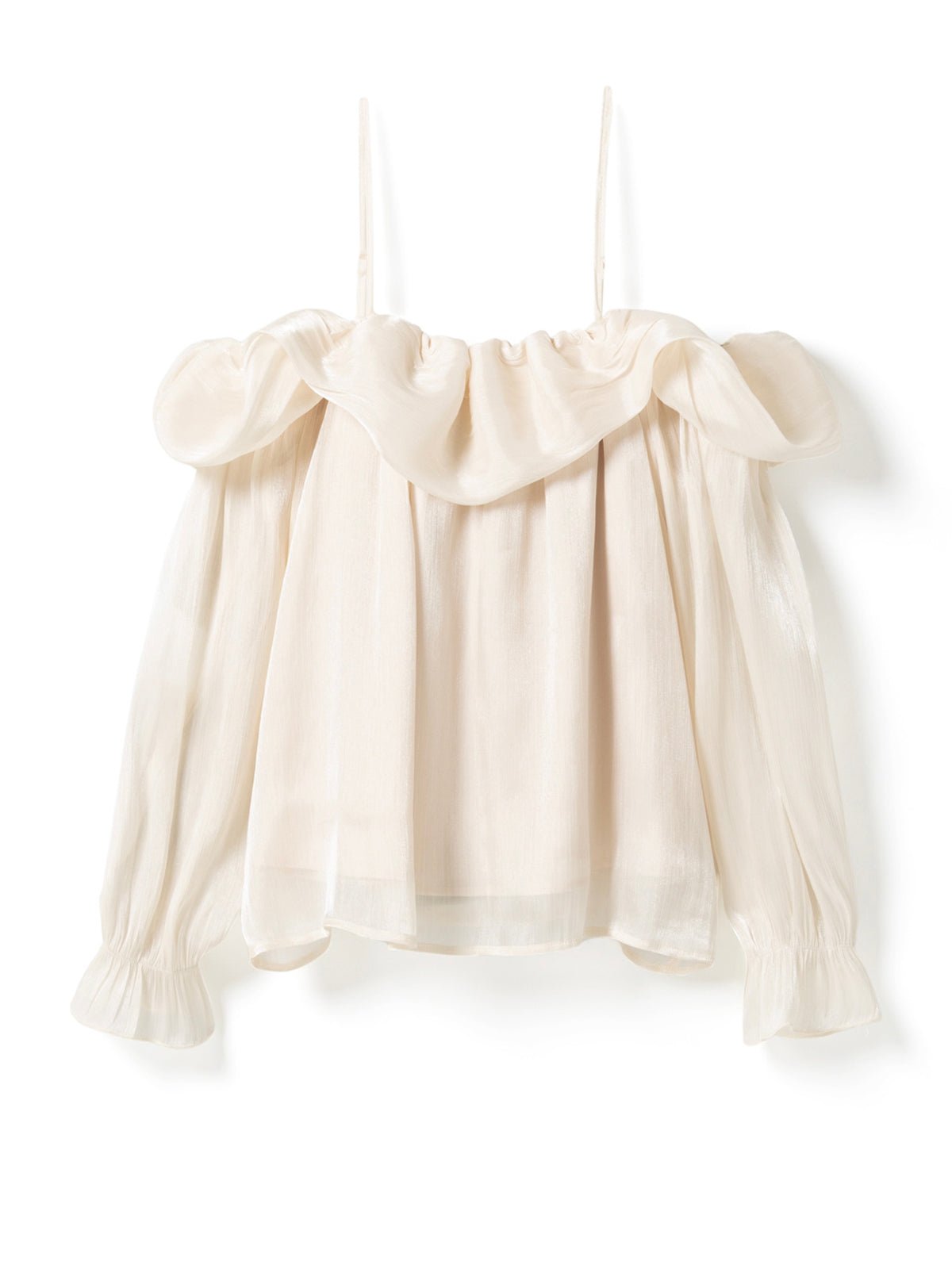 Noella Miya Off Shoulder Blouse Cream - Glebe Fashion