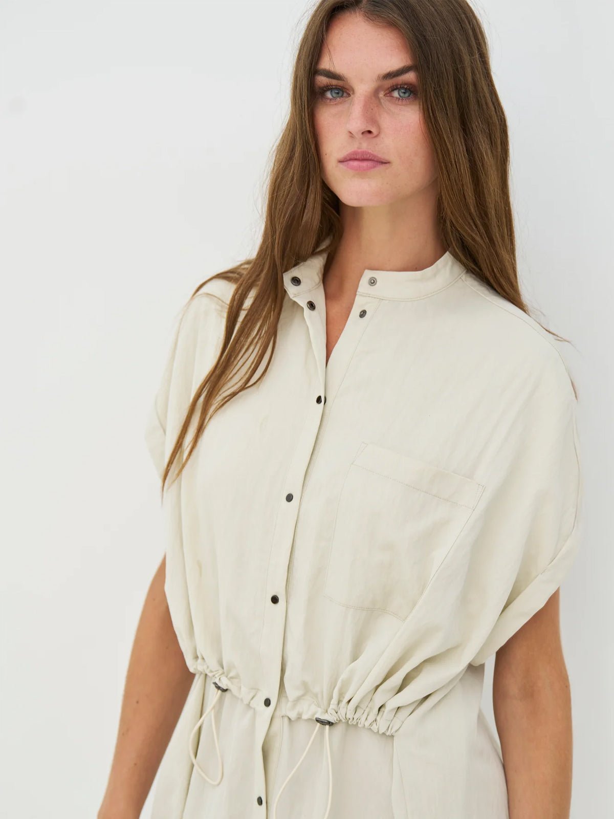 Nu Denmark Cansu Dress Bone - Glebe Fashion