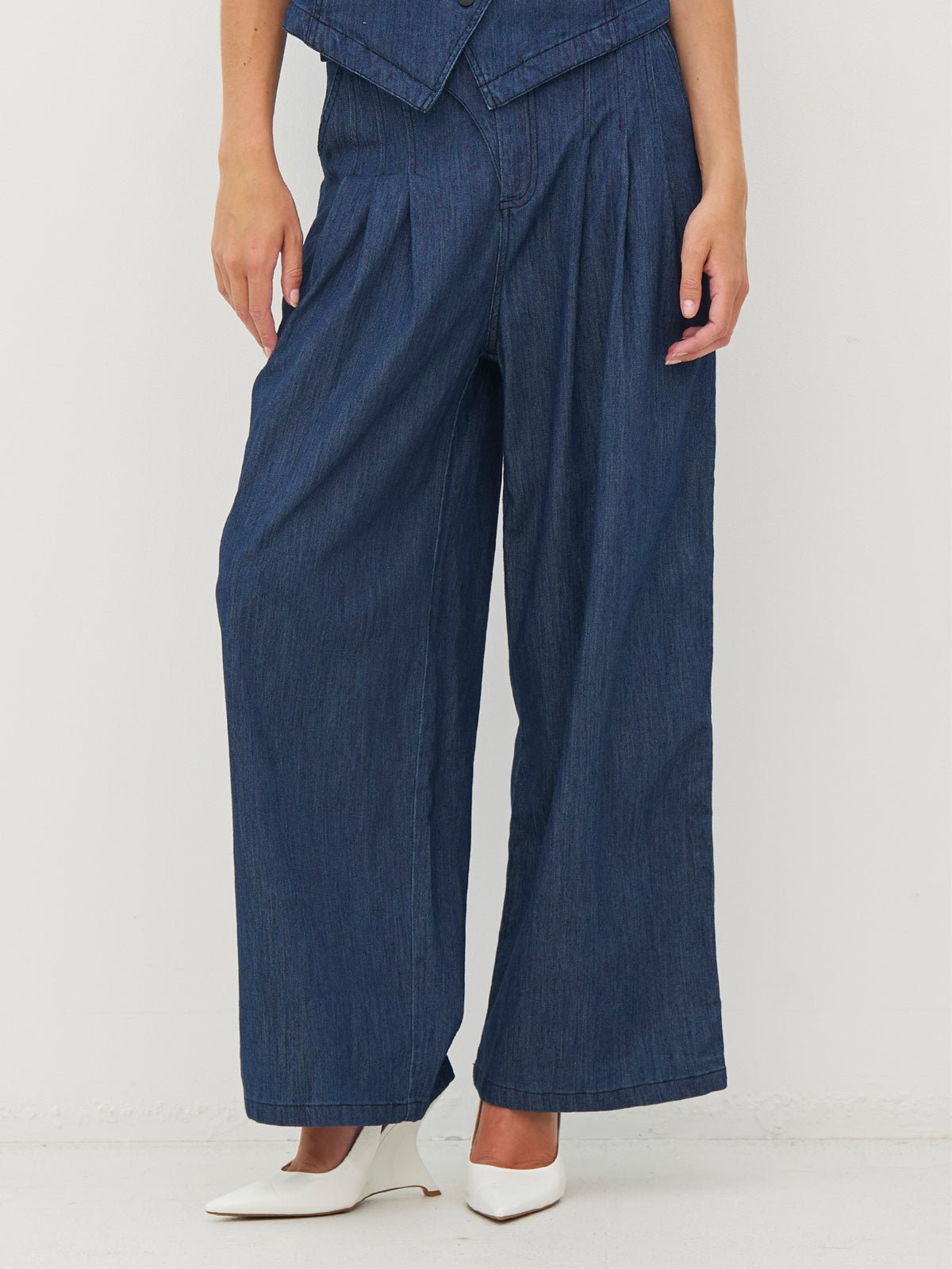 Nu Denmark Carlene Trousers Denim Blue - Glebe Fashion