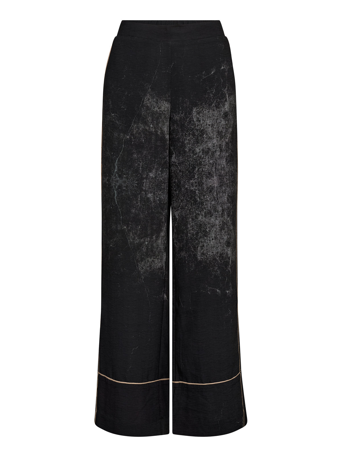 Nu Denmark Creola Wide Leg Trousers Black Mix - Glebe Fashion