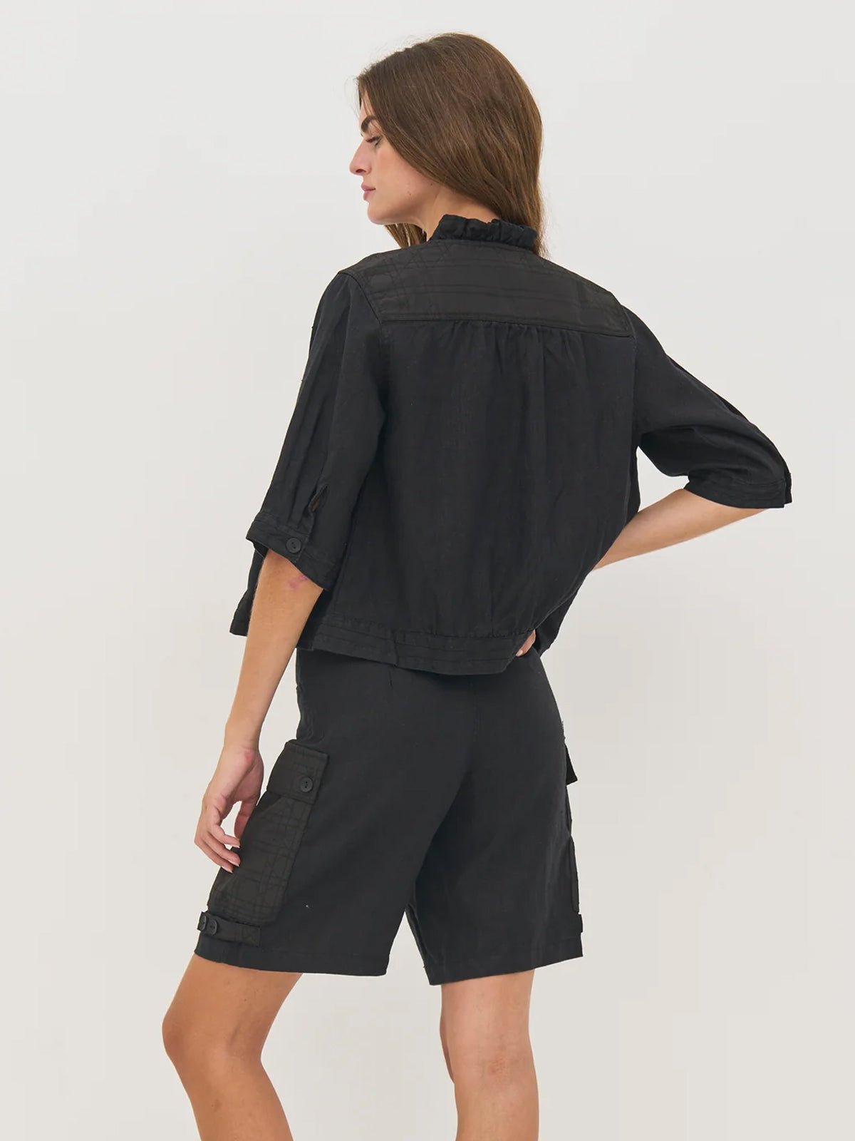 Nu Denmark Dai Linen Jacket Black - Glebe Fashion