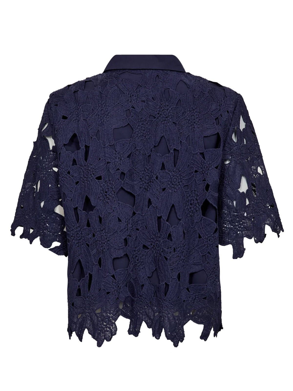 Nu Denmark Decia Lace Shirt Navy - Glebe Fashion